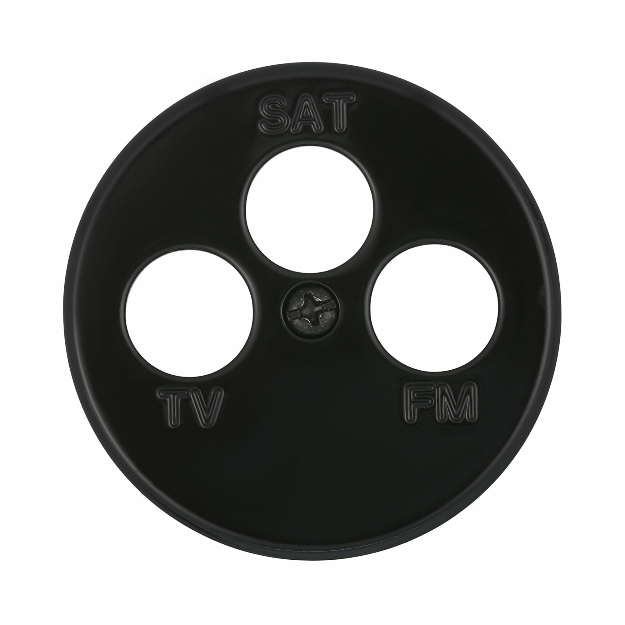 Изображение товара Накладка для розетки TV+FM+SAT, 3 отверстия (чёрный) Vintage, 885408-1 LK Studio