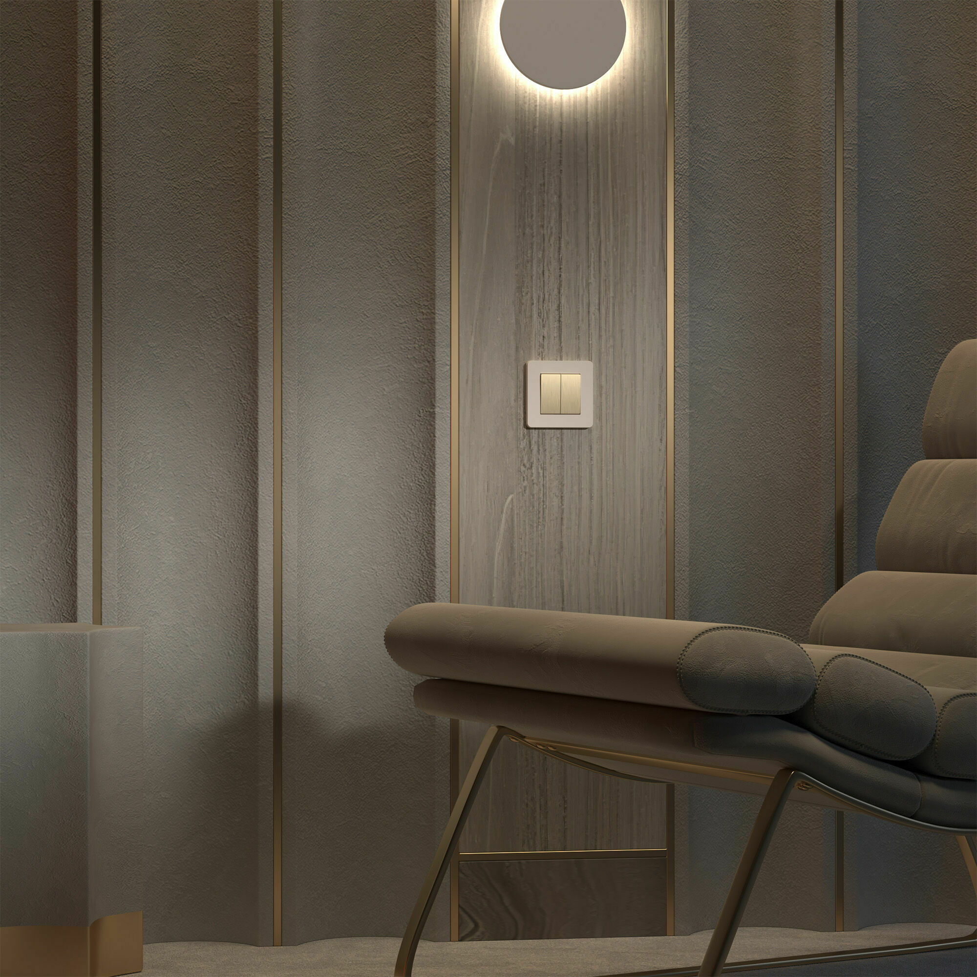 Изображение товара Рамка на 1 пост Split (айвори/белый,  soft-touch) W0013066 Werkel