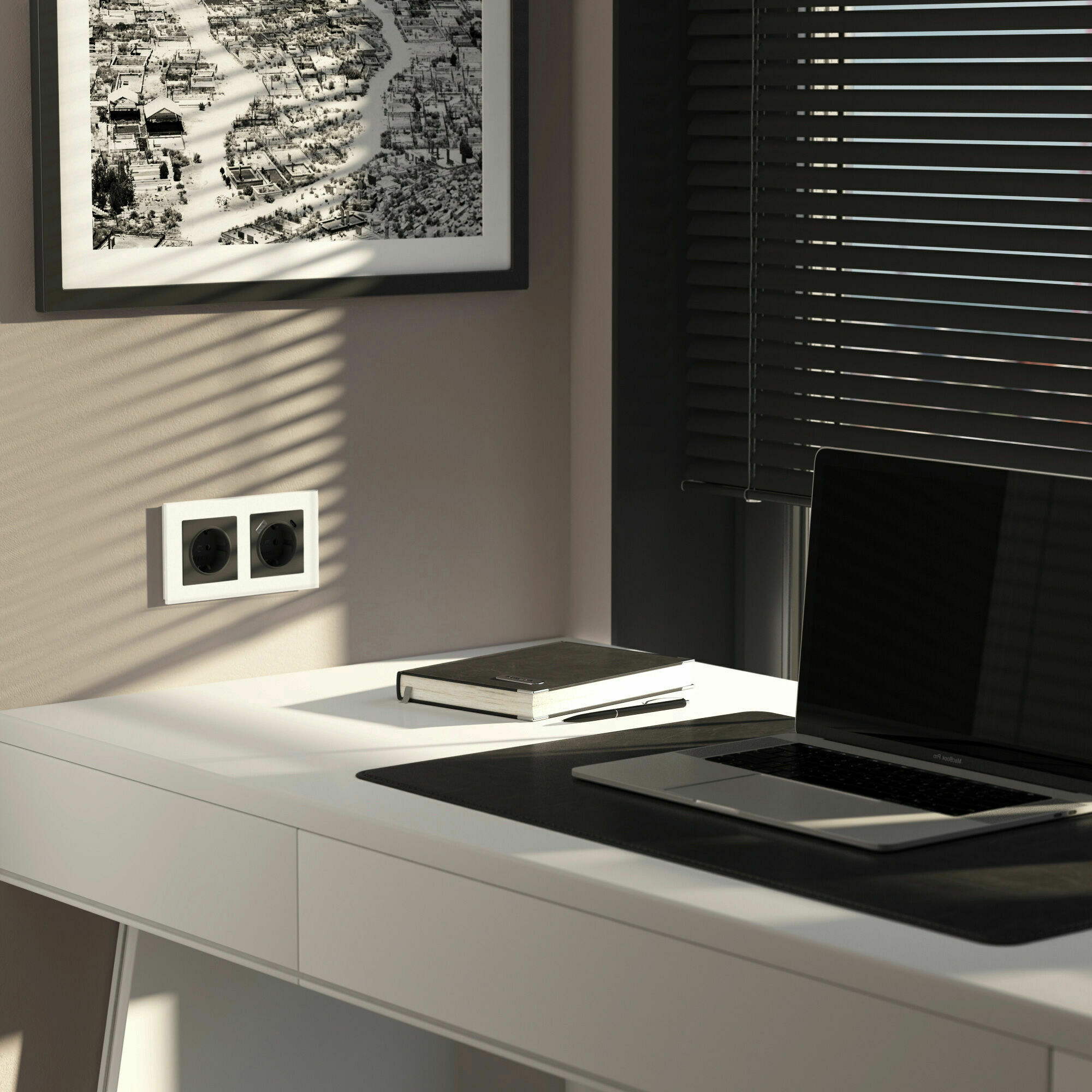 Изображение товара Рамка на 2 поста Senso (белый, стекло soft-touch) W0023101 Werkel