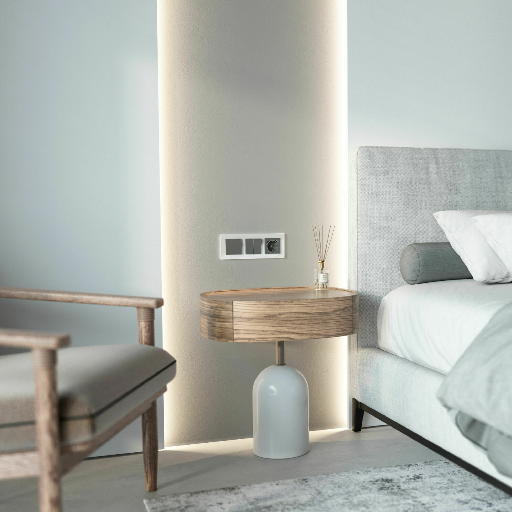 Изображение товара Рамка на 3 поста Favorit (белый,стекло) W0031101 Werkel