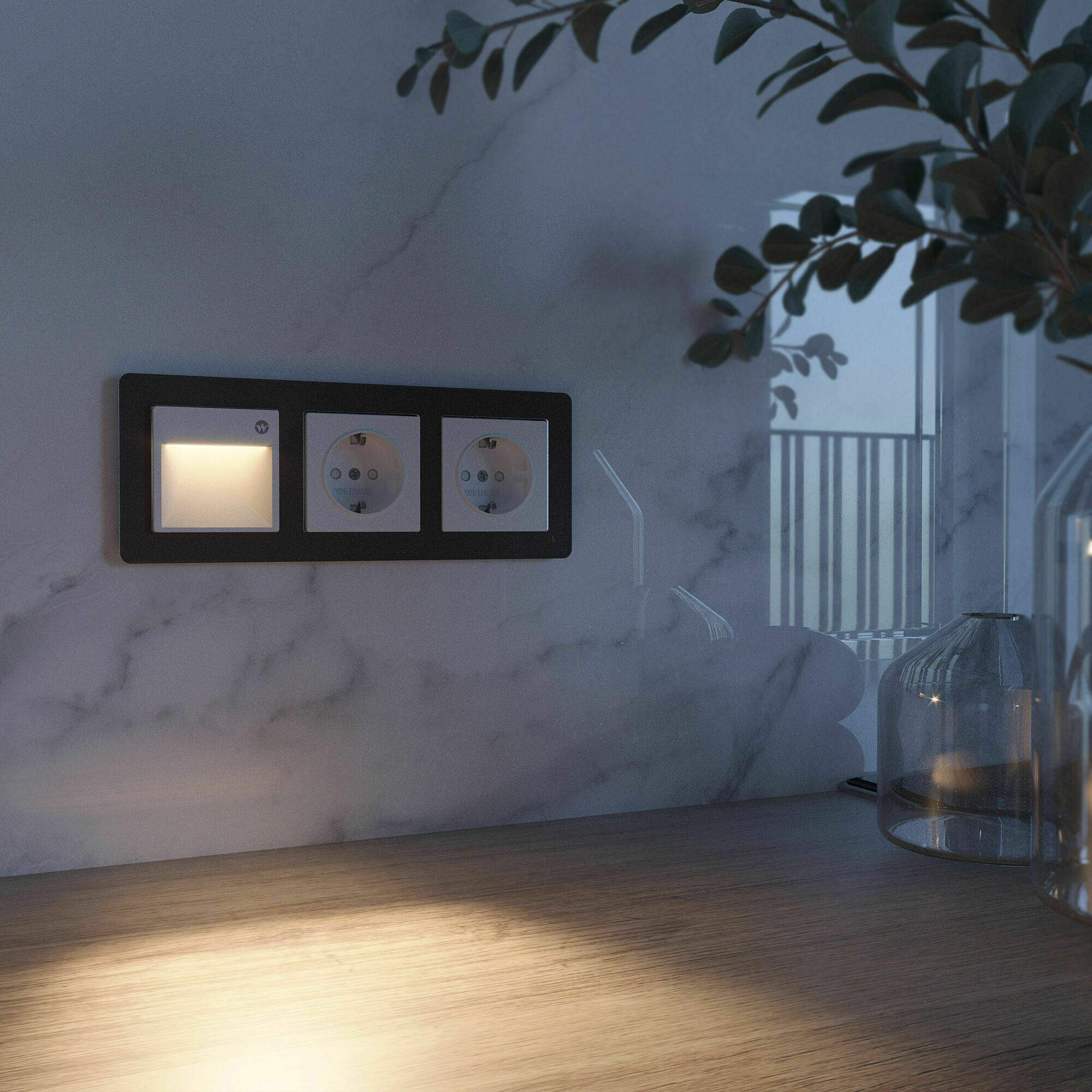 Изображение товара Встраиваемая LED подсветка три режима с датчиком движения (белый) W1154601 Werkel