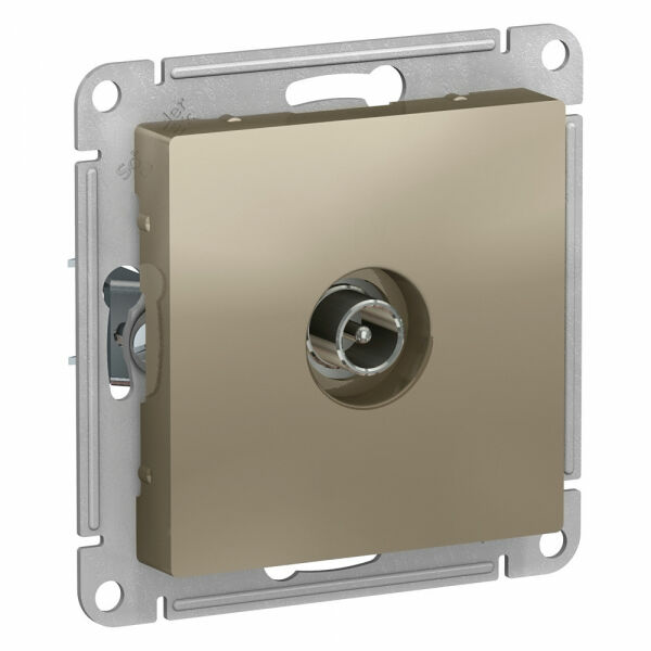 Изображение товара Розетка TV проходная 4DB, механизм, Шампань, ATN000592 Atlas Design Schneider electric