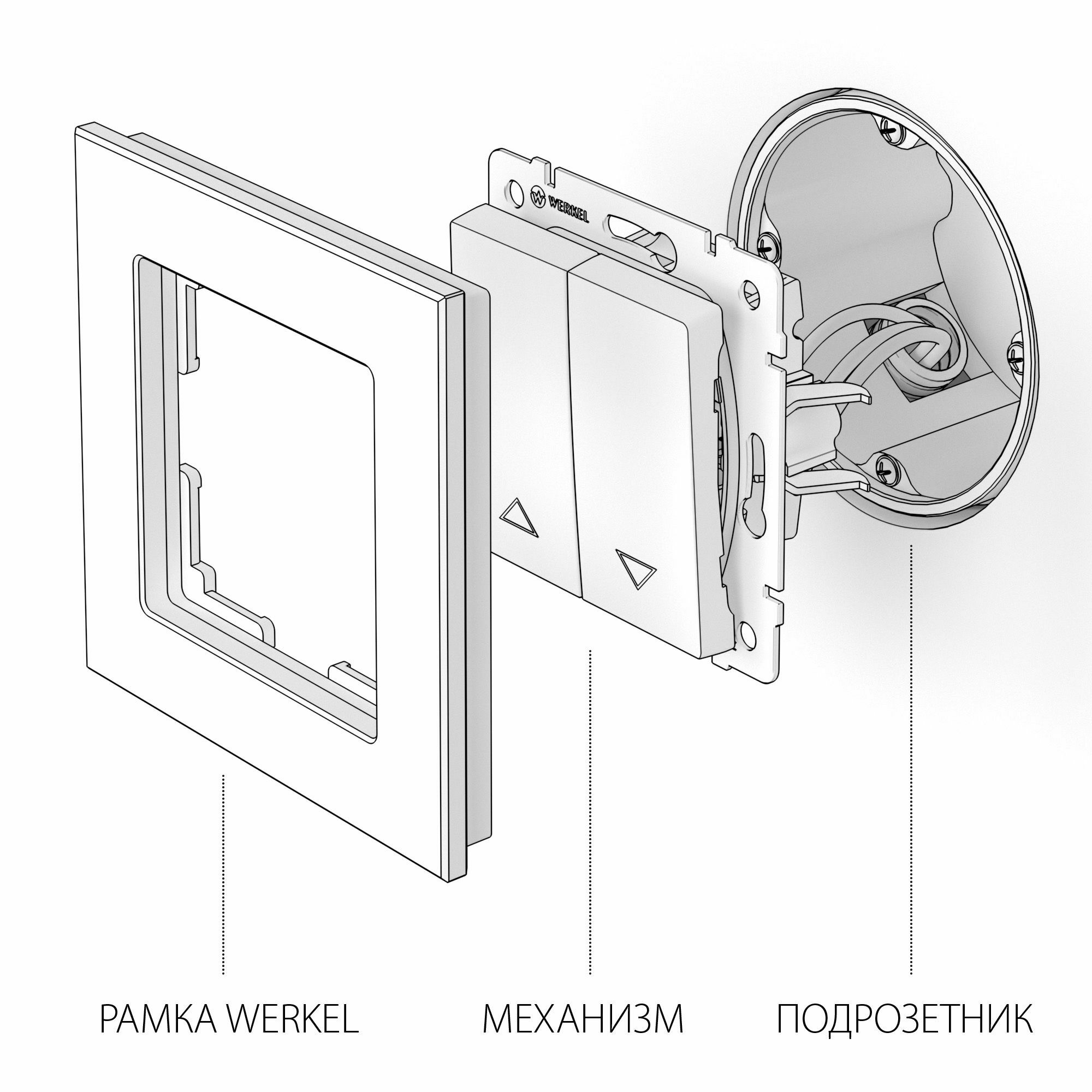 Изображение товара Выключатель жалюзи (белый) W1124501 Werkel