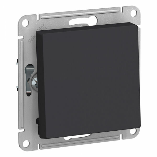 Изображение товара Кнопка нажимная сх.1, 10АХ, механизм, Карбон, ATN001015 Atlas Design Schneider electric