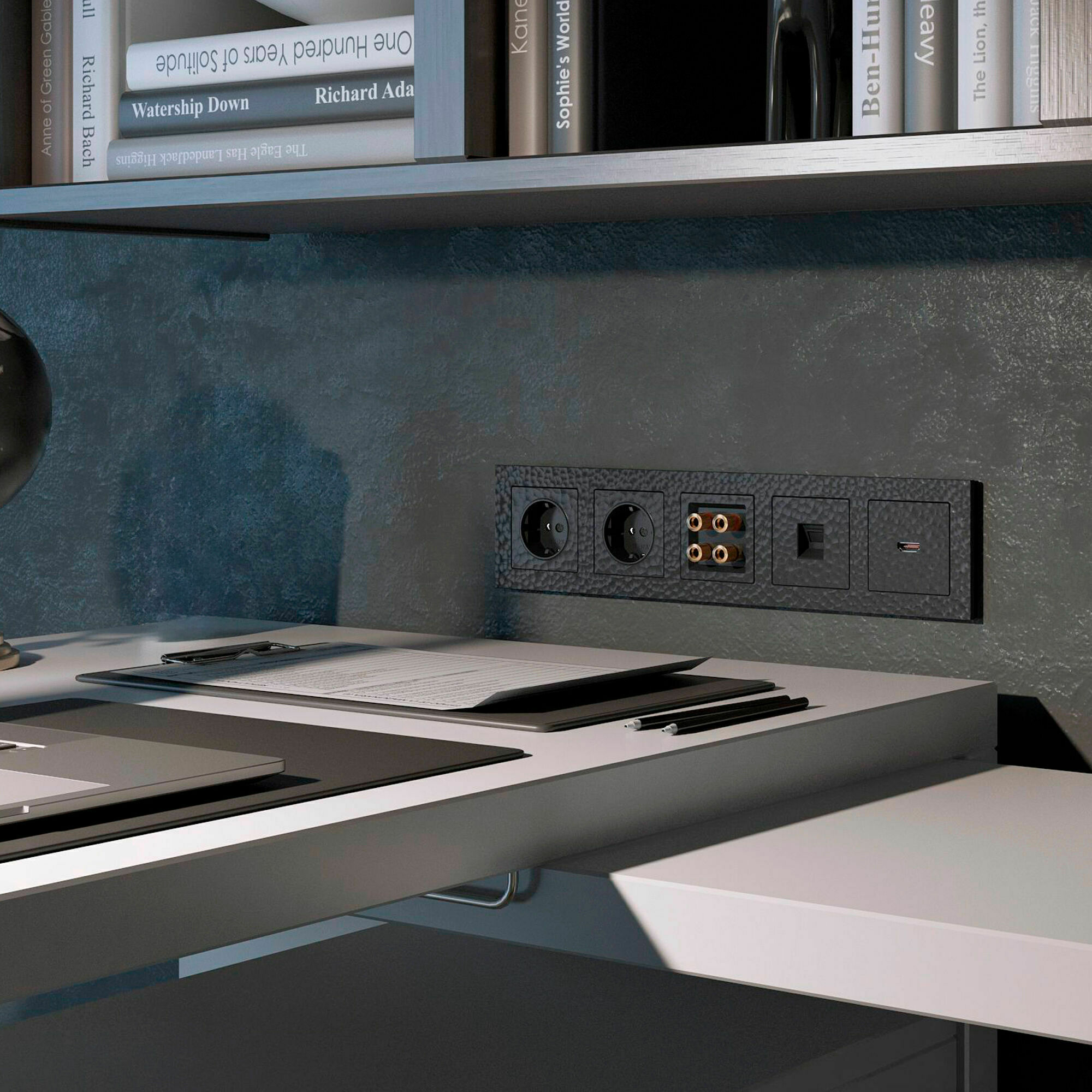 Изображение товара W0052408/ Рамка на 5 постов Hammer (чёрный) Werkel