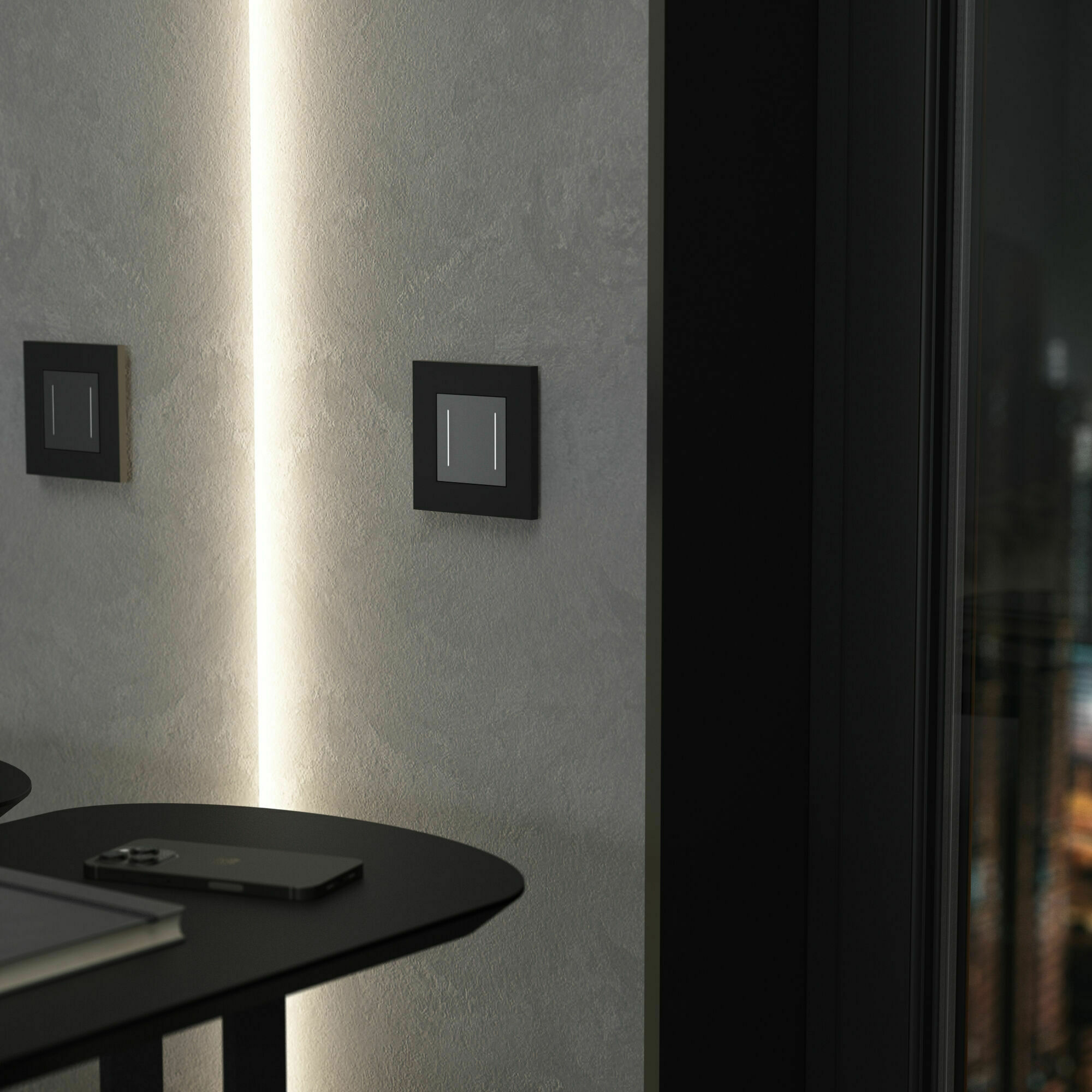 Изображение товара Рамка на 1 пост Slab (чёрный софт) W0012908 Werkel