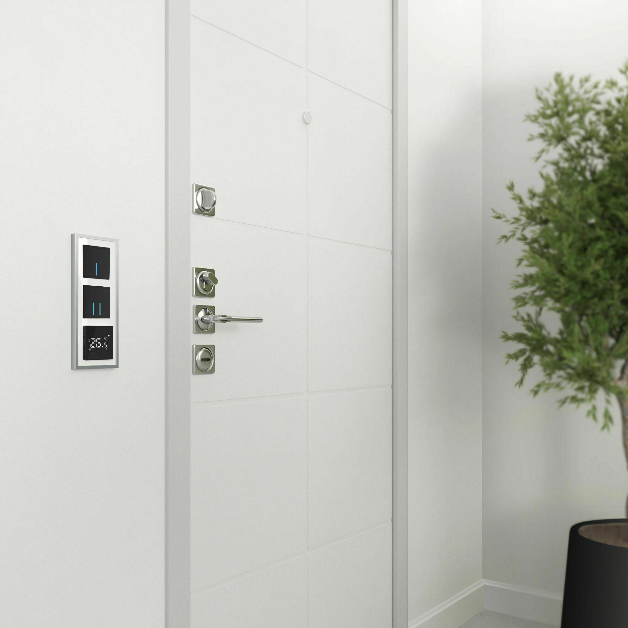 Изображение товара Рамка на 3 поста Baguette (белый/серебро) W0032850 Werkel