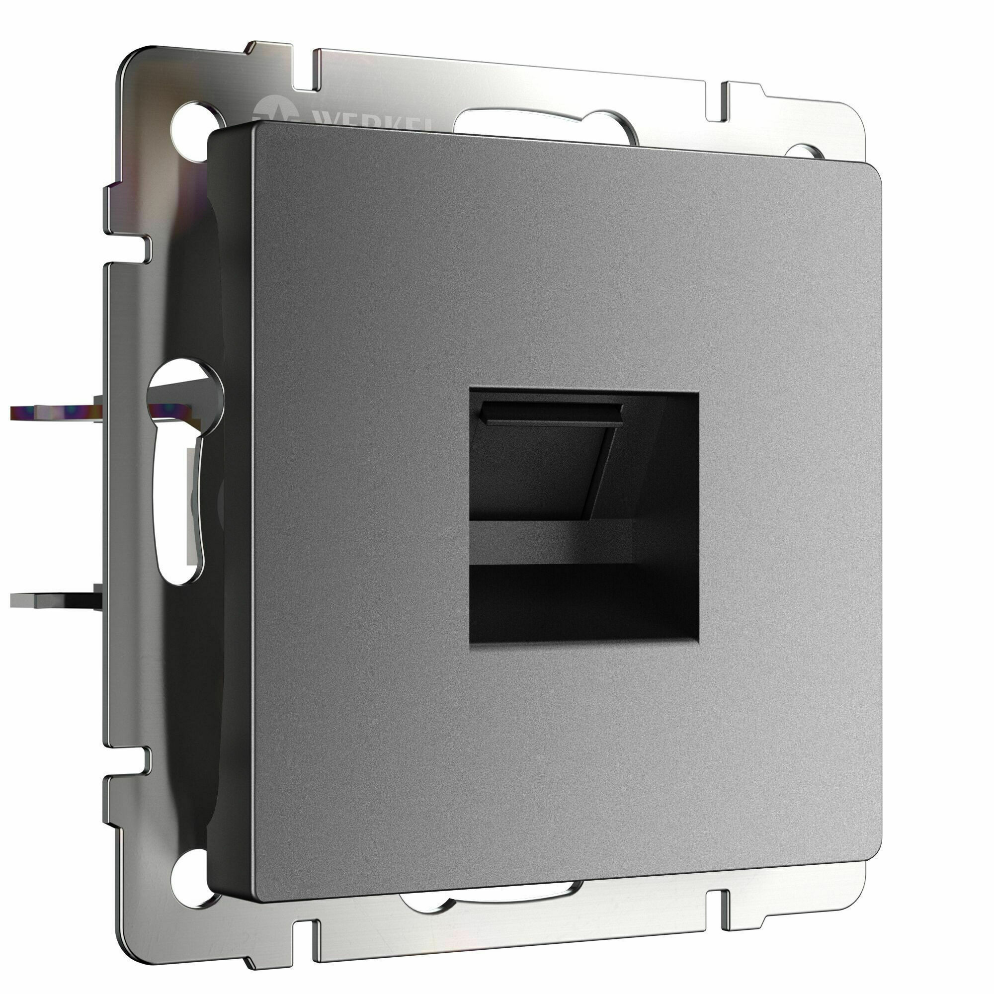 Изображение товара Розетка компьютерная, Ethernet RJ-45, cat.5e (графит матовый) W1181064 Werkel