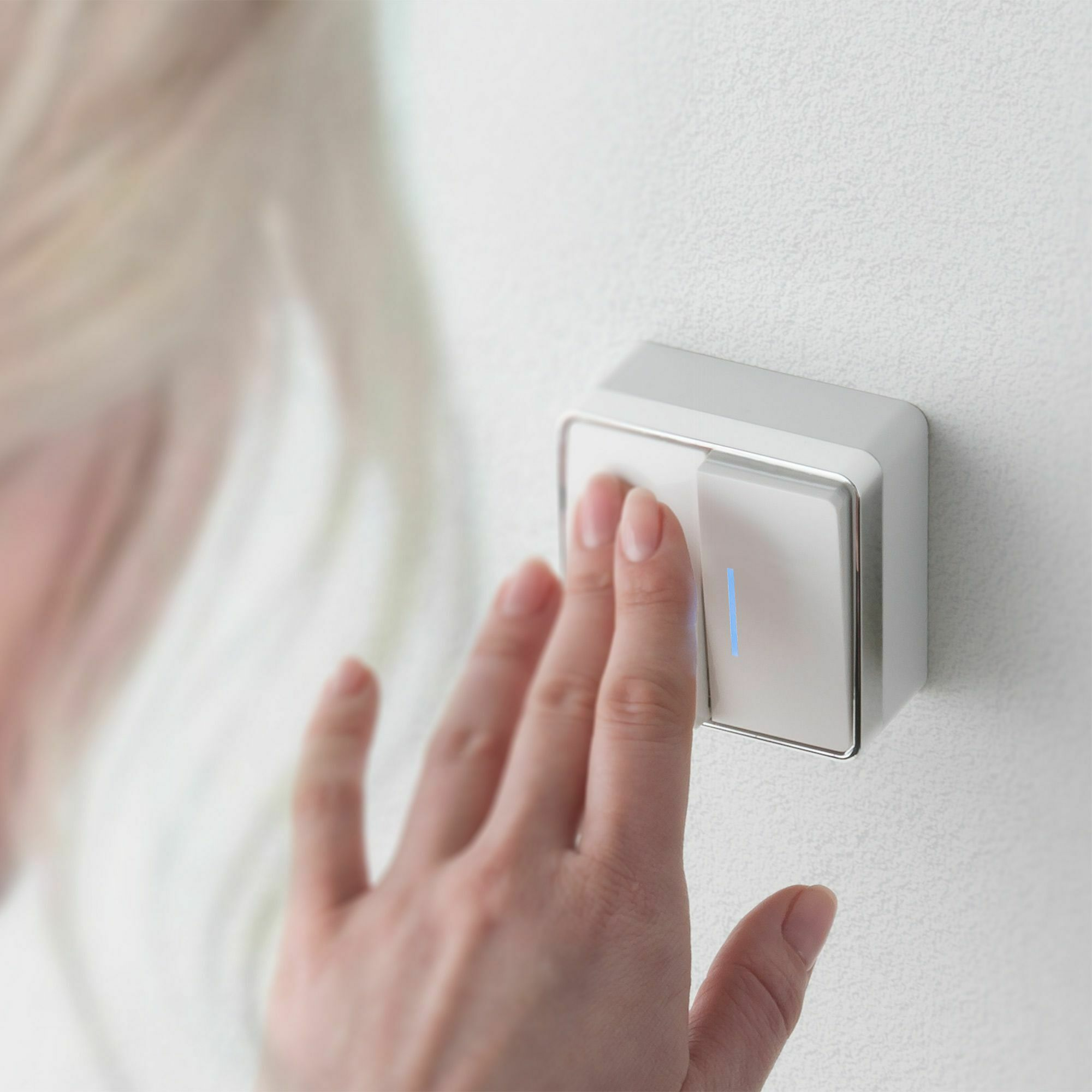 Изображение товара Выключатель двухклавишный с подсветкой (белый) W5020101 Gallant Werkel