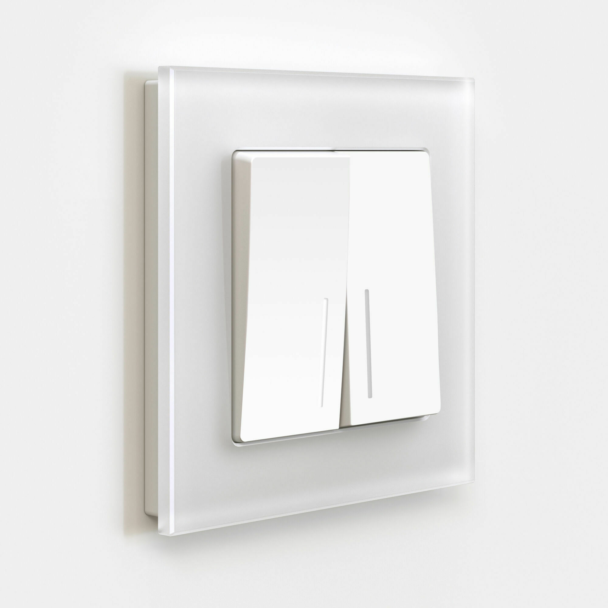 Изображение товара Выключатель двухклавишный с подсветкой (белый матовый) W1120161 Werkel