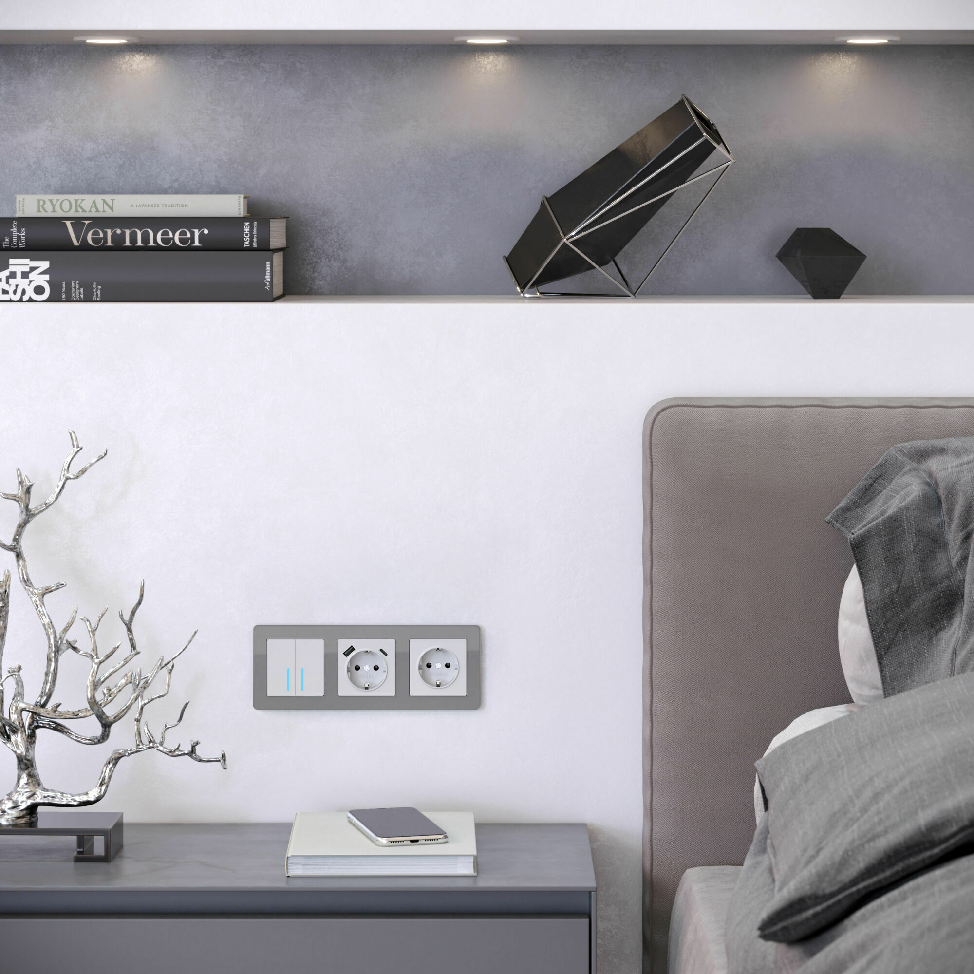 Изображение товара Рамка на 3 поста Acrylic графит W0032704 Werkel