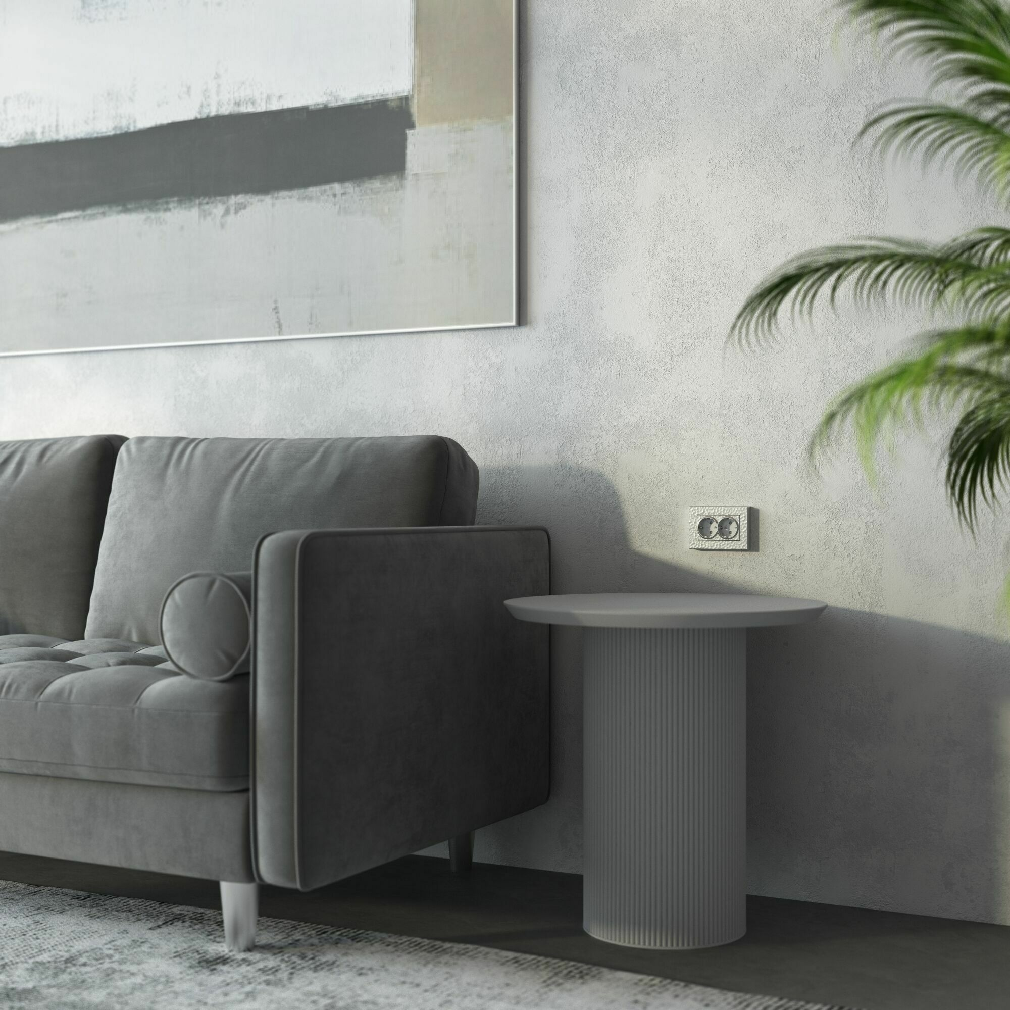 Изображение товара Рамка для двойной розетки Hammer (серебряный) W0082406 Werkel