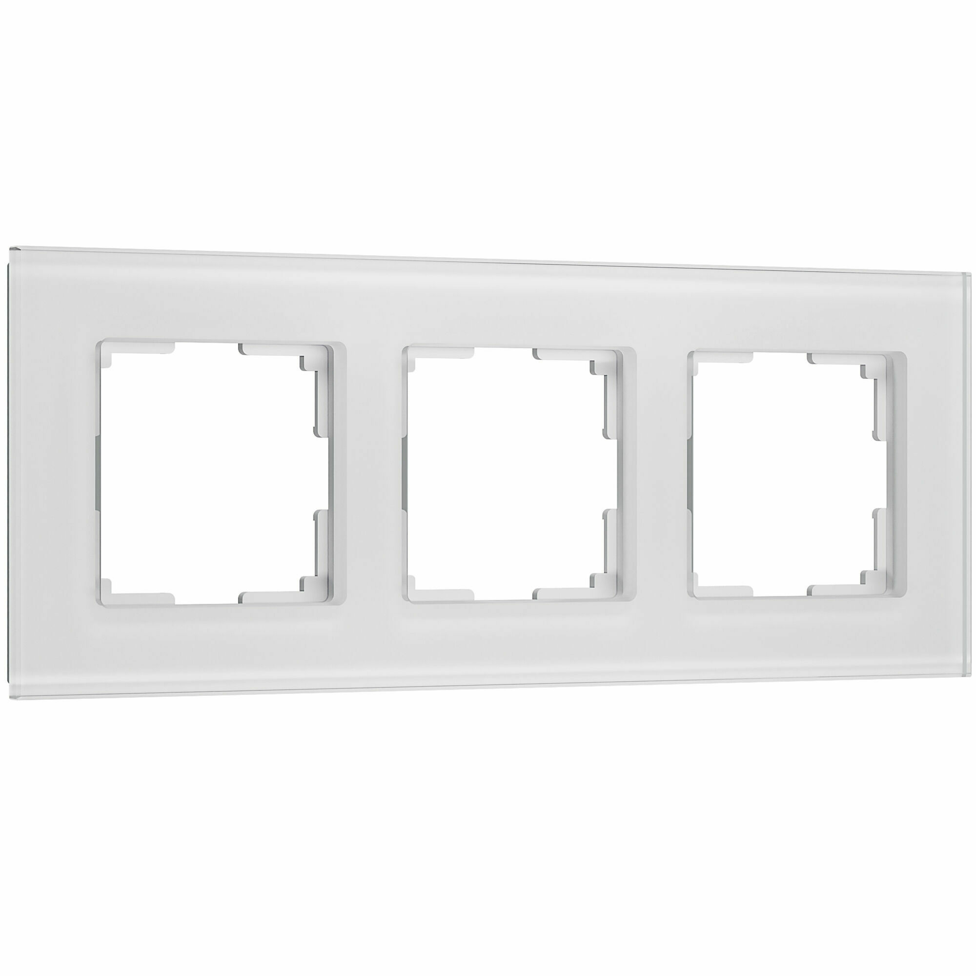 Изображение товара Рамка на 3 поста Senso (белый, стекло soft-touch) W0033101 Werkel