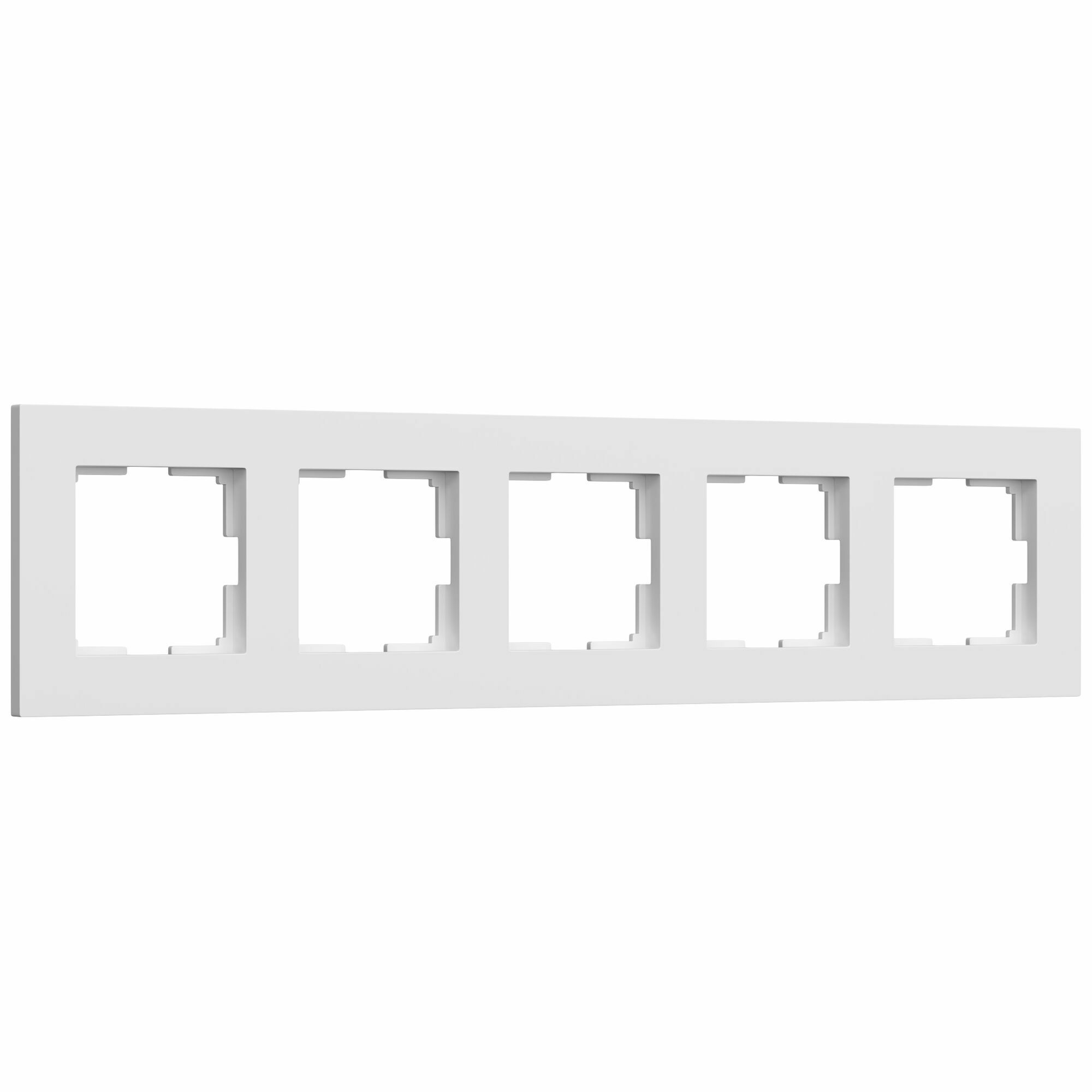 Изображение товара Рамка на 5 постов Slab (белый софт) W0052961 Werkel