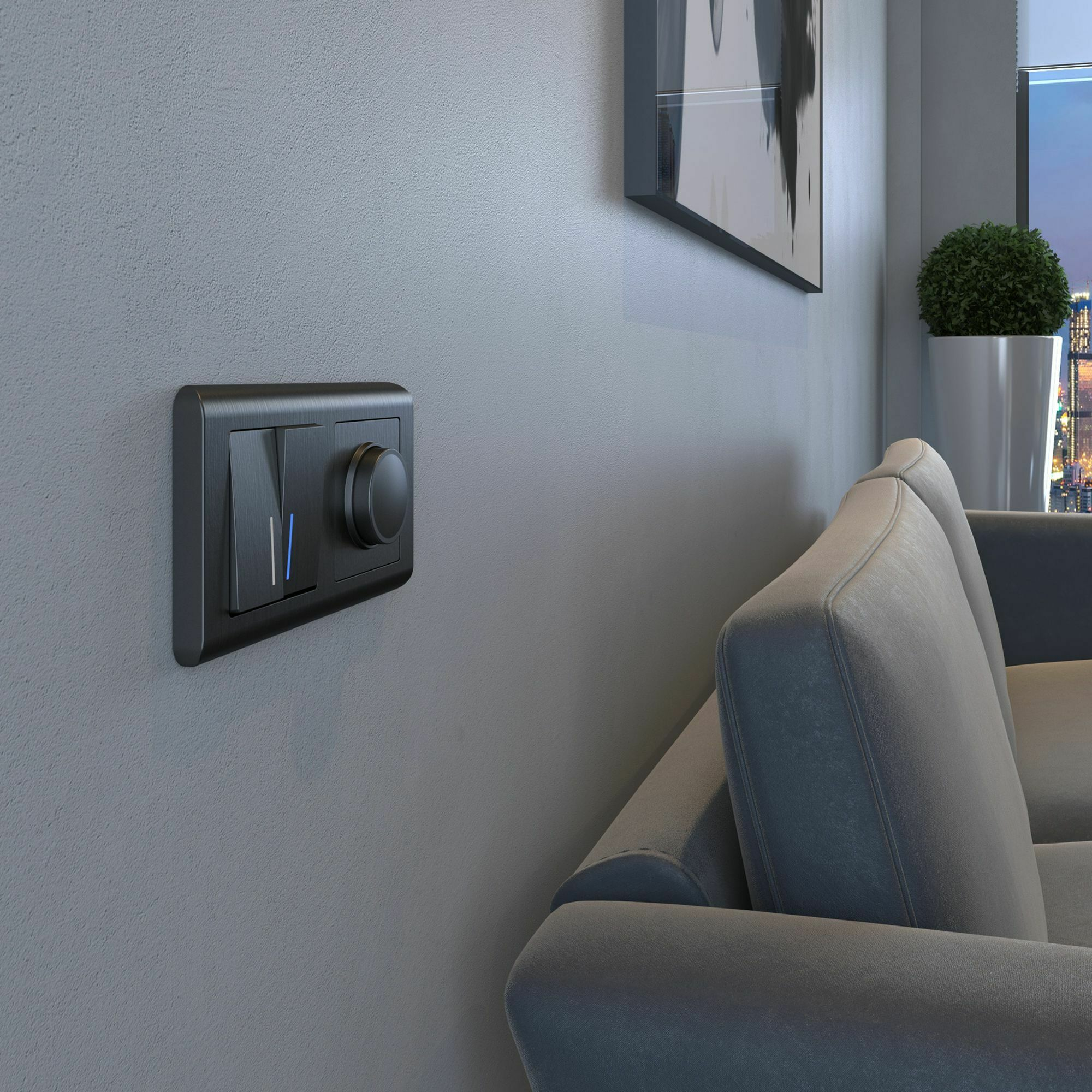 Изображение товара Диммер (графит рифленый) W1142004 Werkel