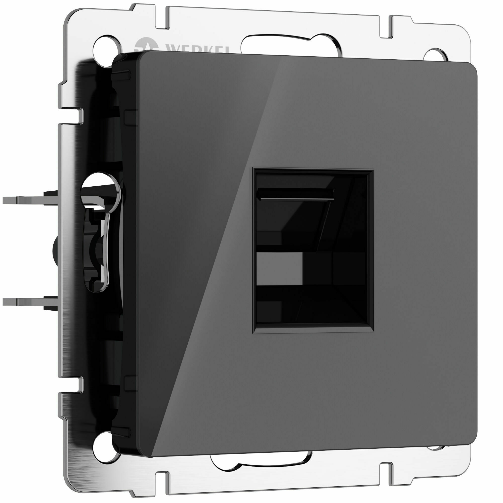 Изображение товара Розетка компьютерная, Ethernet RJ-45, cat.5e (чёрный акрил) W1181048 Werkel