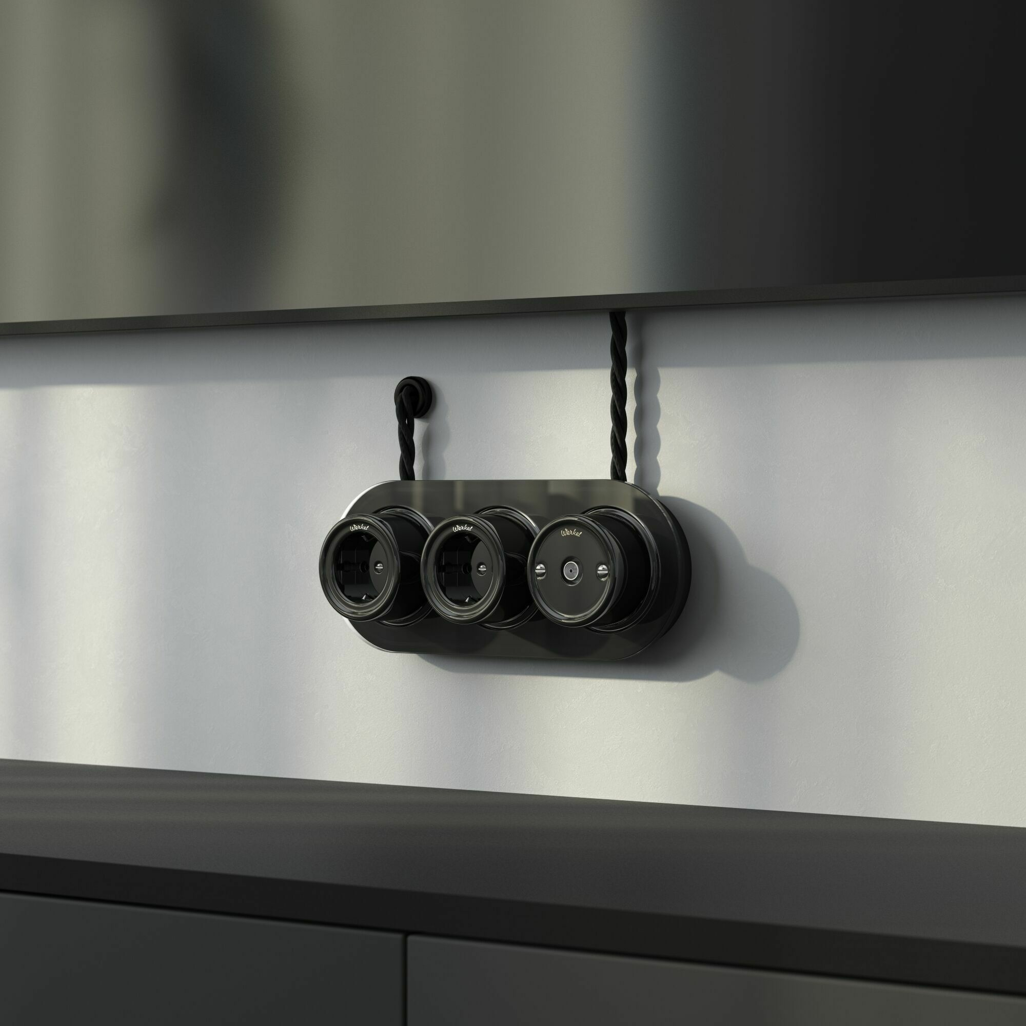 Изображение товара Втулка для вывода кабеля из стены 2 шт.(чёрный) W6421108  Retro Werkel