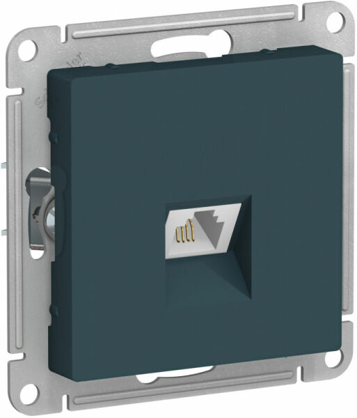 Изображение товара Розетка телефонная RJ-11, RJ11, механизм, Изумруд, ATN000881 Atlas Design Schneider electric