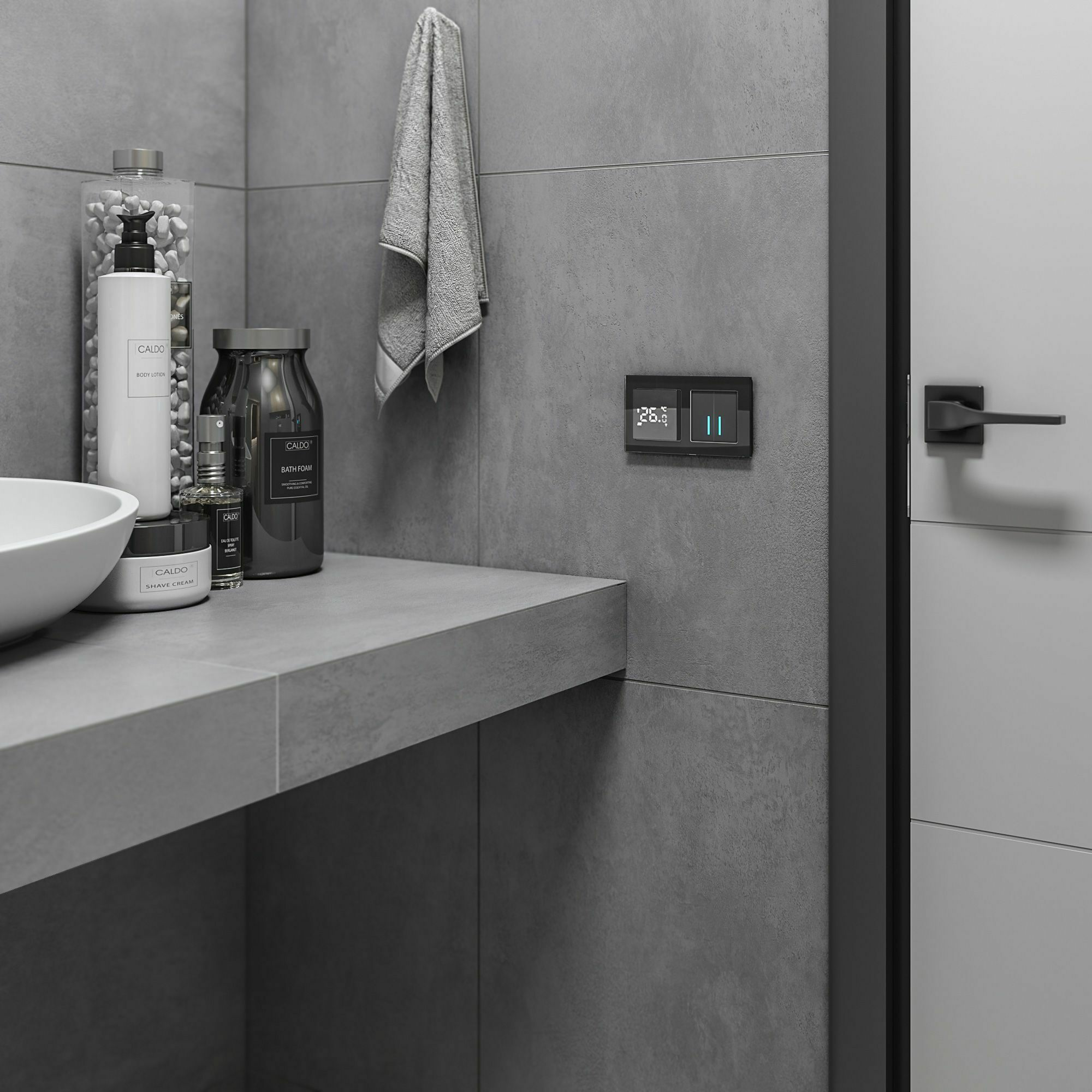 Изображение товара Умный сенсорный терморегулятор для теплого пола (чёрный) W1151208 Minimir Home Werkel