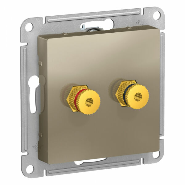 Изображение товара Аудиорозетка двухместная, Шампань, ATN000587 Atlas Design Schneider electric