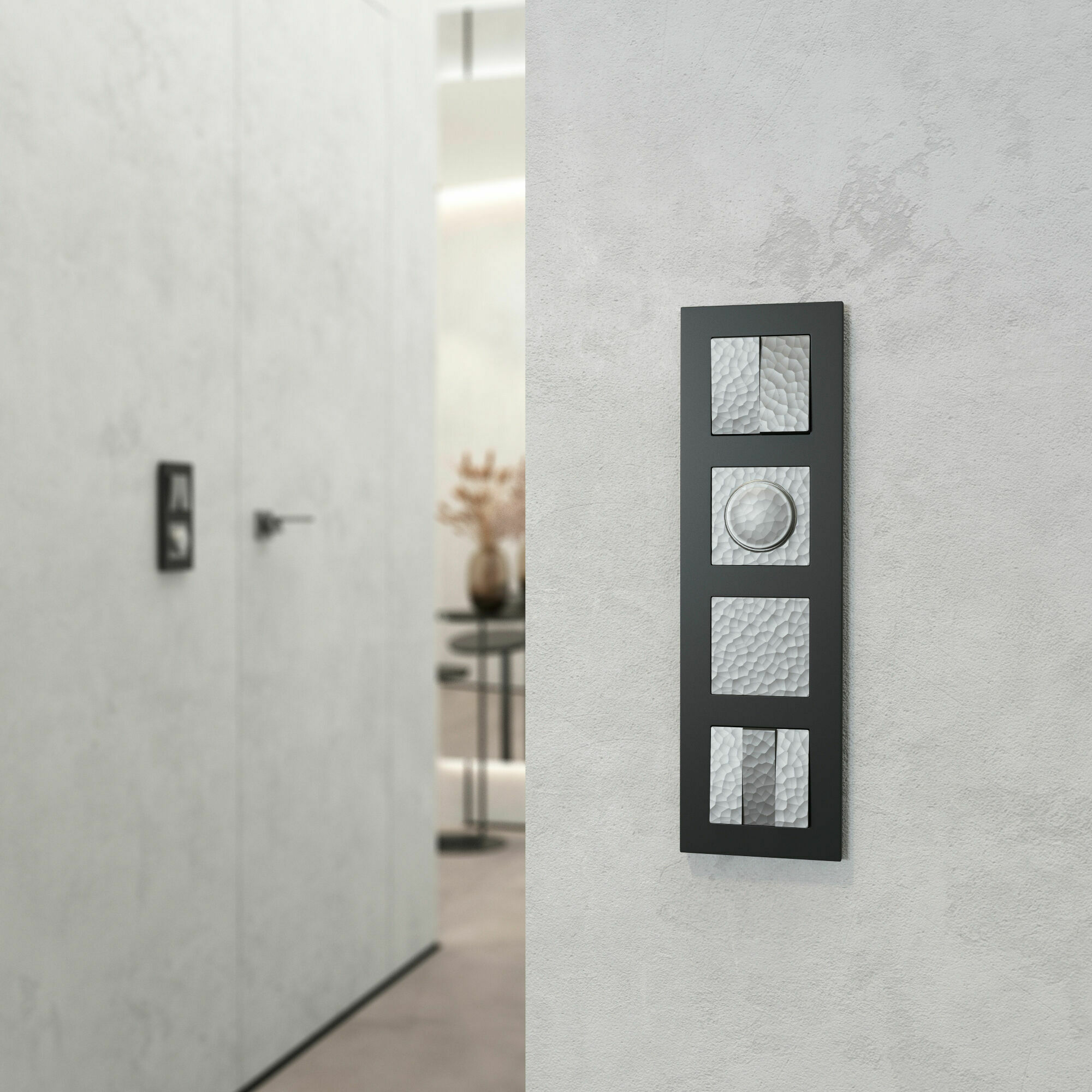 Изображение товара W1239006/ Набор клавиш для выключателя трехклавишного (hammer серебряный) Werkel