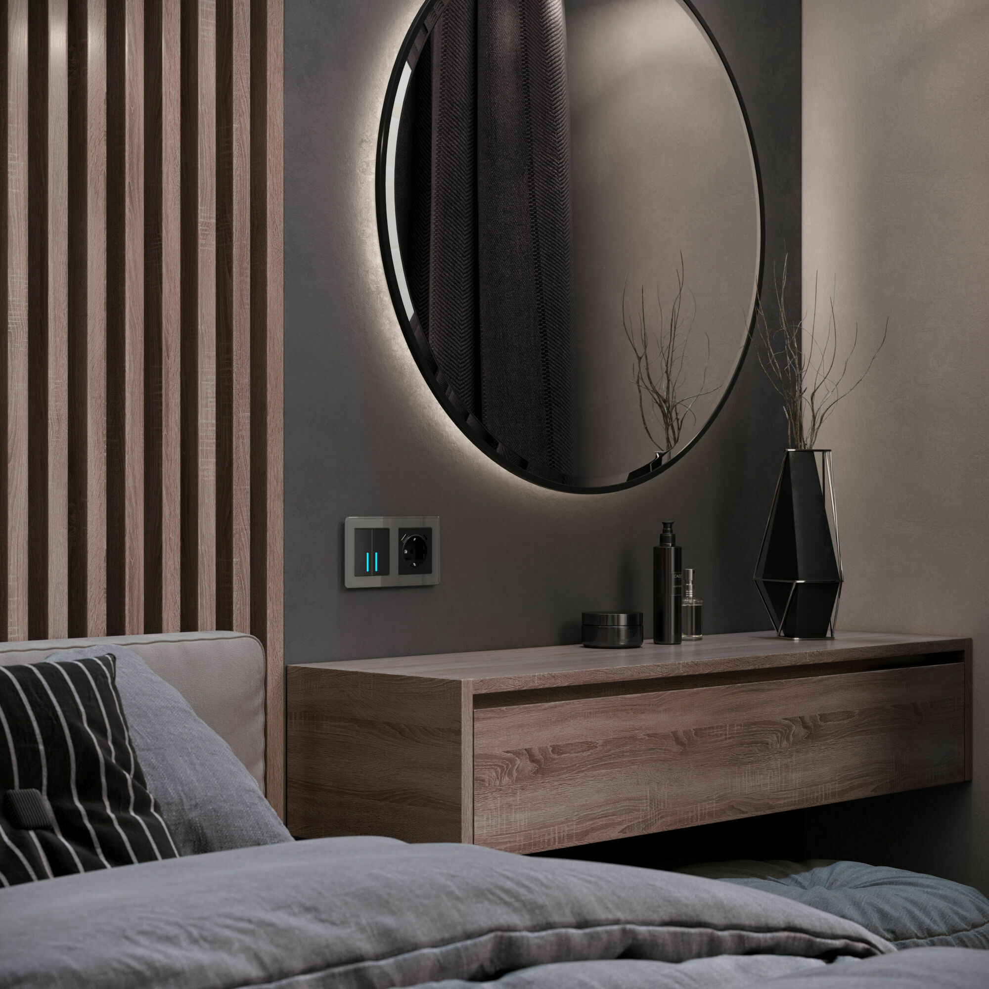 Изображение товара Рамка на 2 поста Acrylic графит W0022704 Werkel