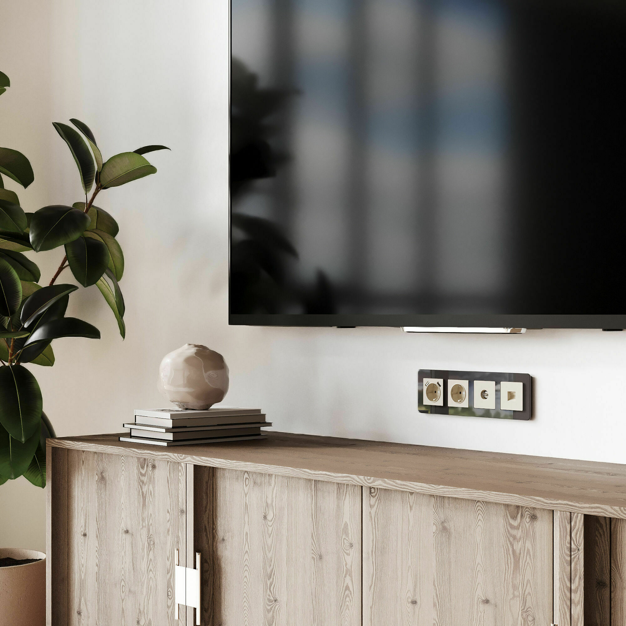 Изображение товара ТВ-розетка оконечная (айвори матовый) W1183062 Werkel