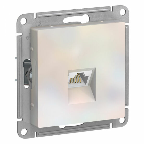 Изображение товара Розетка компьютерная RJ45, механизм, Жемчуг, ATN000483 Atlas Design Schneider electric