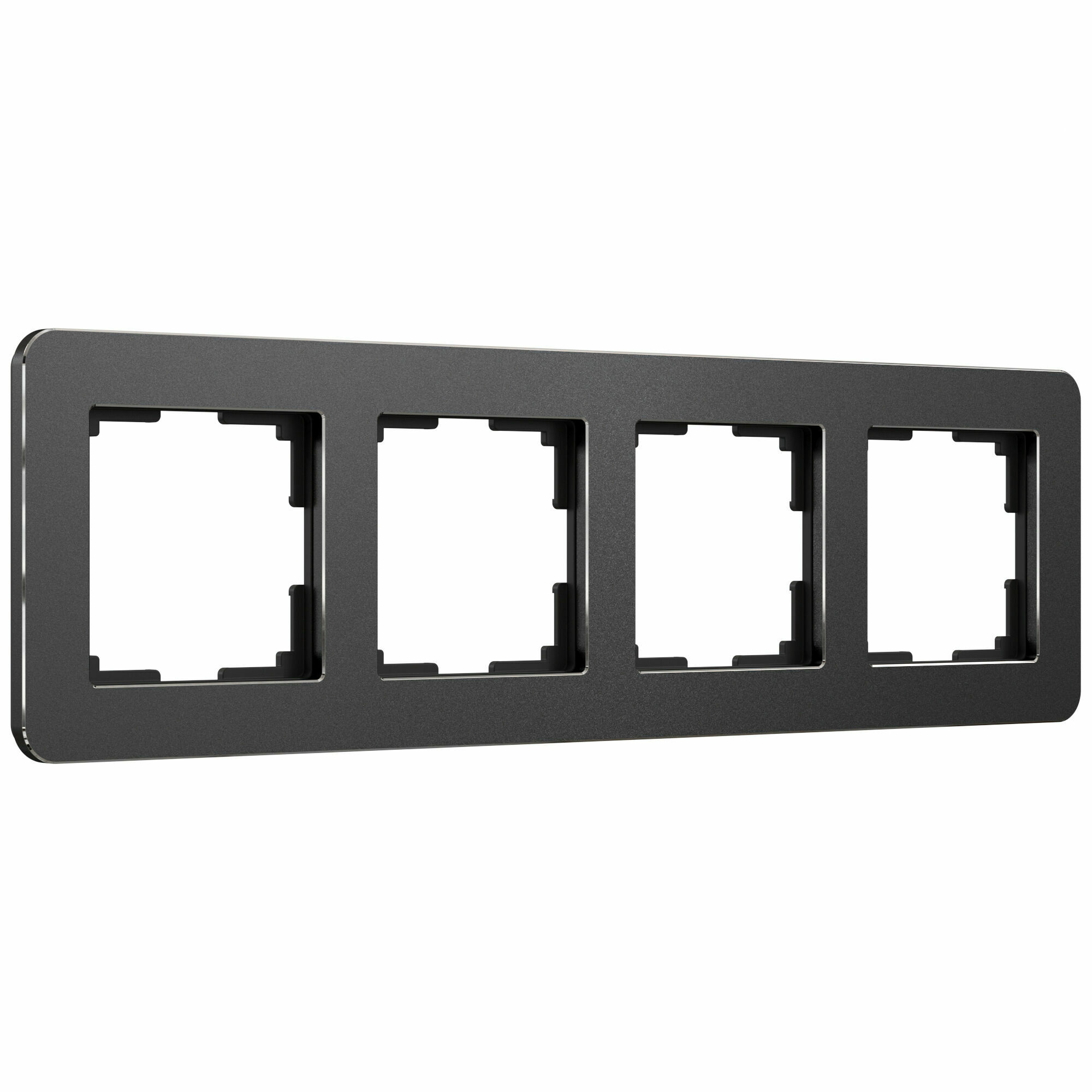 Изображение товара Рамка на 4 поста Platinum чёрный алюминий W0042608 Werkel