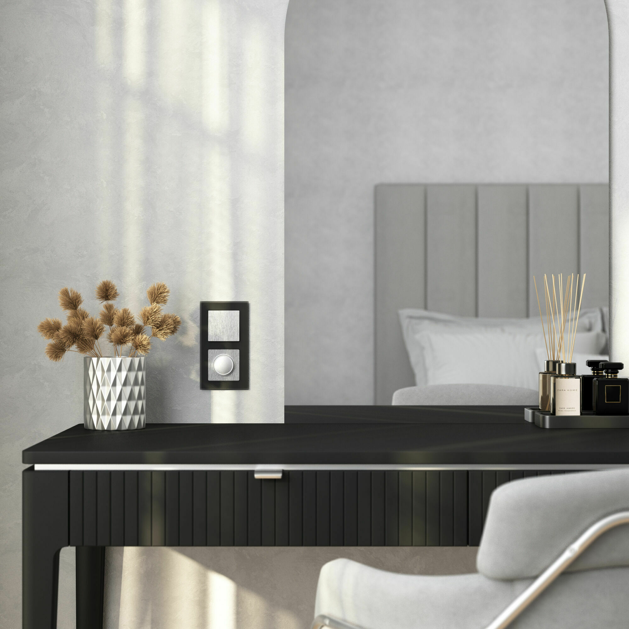 Изображение товара Клавиша для выключателя перекрестного (серебряный рифленый) W1119009 Werkel