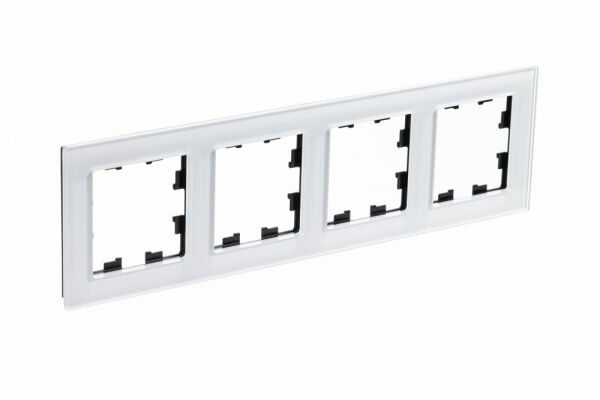Изображение товара Рамка 4 поста, универсальная,Nature Стекло, Белый, ATN320104 Atlas Design Nature Schneider electric