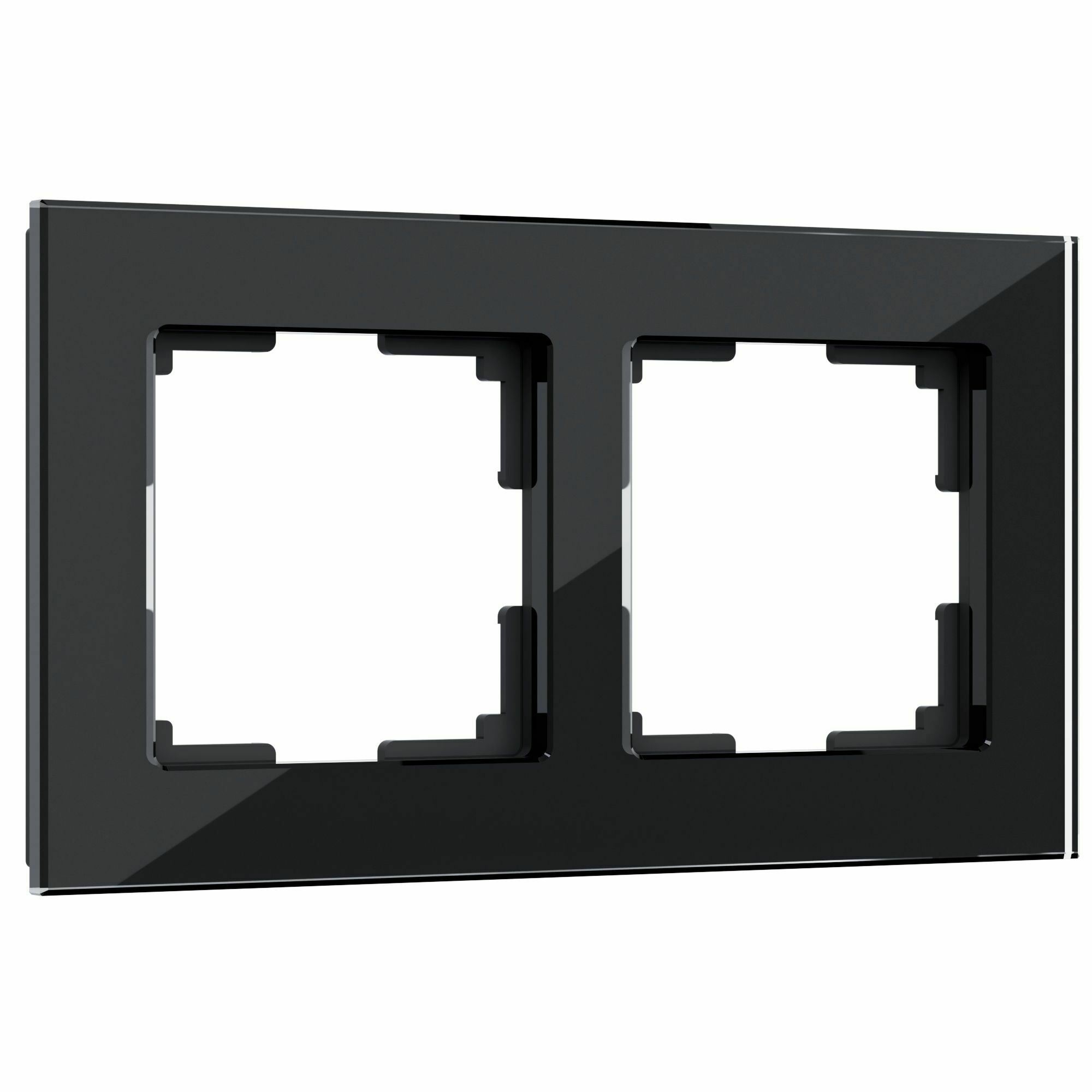Изображение товара Рамка на 2 поста Favorit (чёрный) W0021108 Werkel