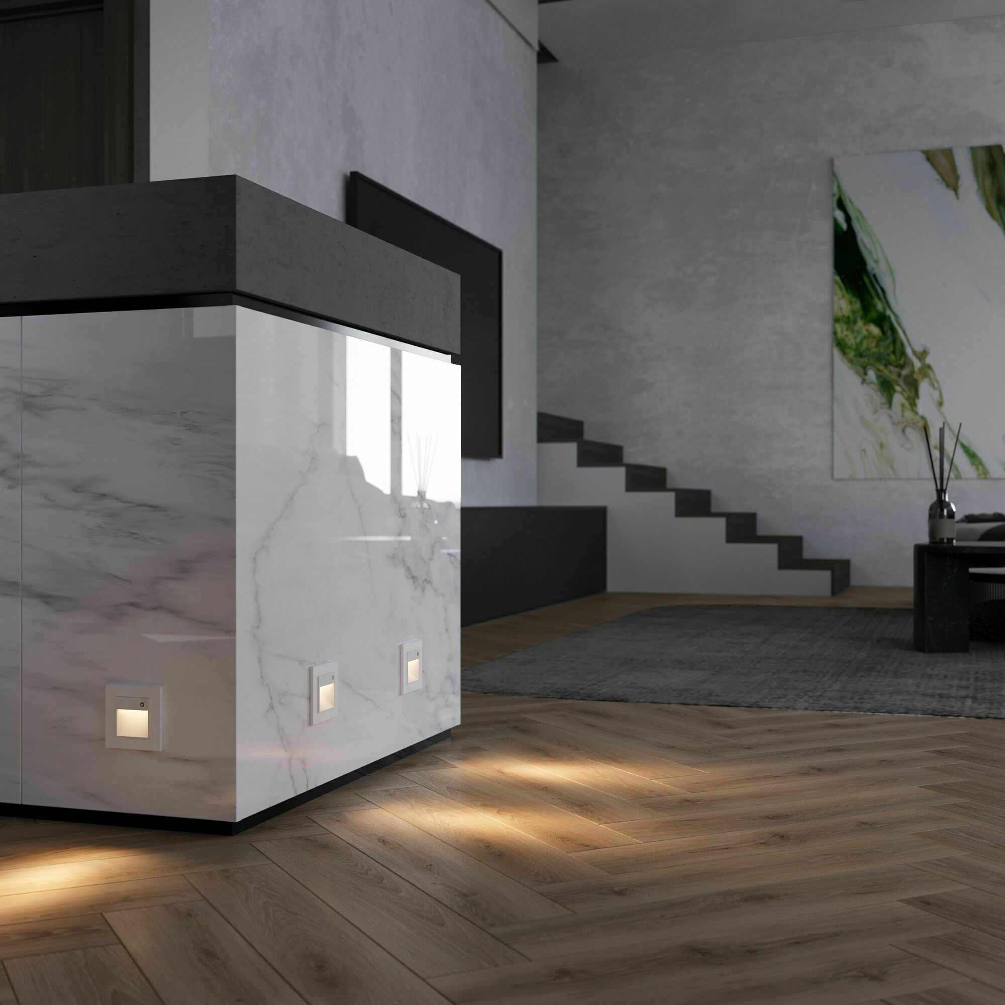 Изображение товара Встраиваемая LED подсветка три режима с датчиком движения (белый) W1154601 Werkel