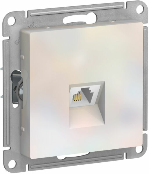 Изображение товара Розетка телефонная RJ-11, RJ11, механизм, Жемчуг, ATN000481 Atlas Design Schneider electric