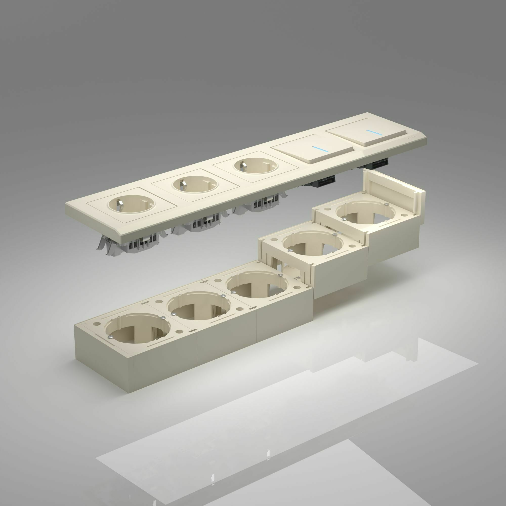 Изображение товара Коробка для накладного монтажа (слоновая кость) W8000003 Werkel