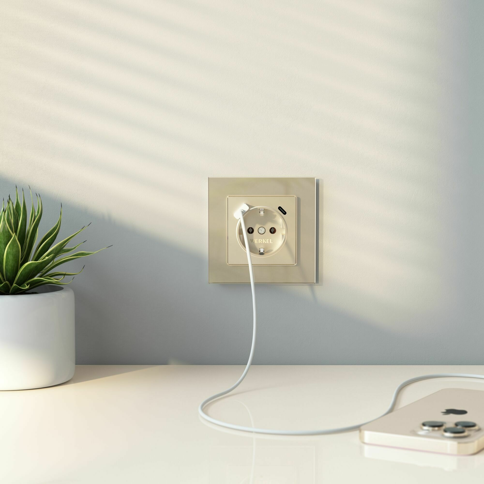 Изображение товара Рамка на 1 пост  Favorit (шампань) W0011111 Werkel