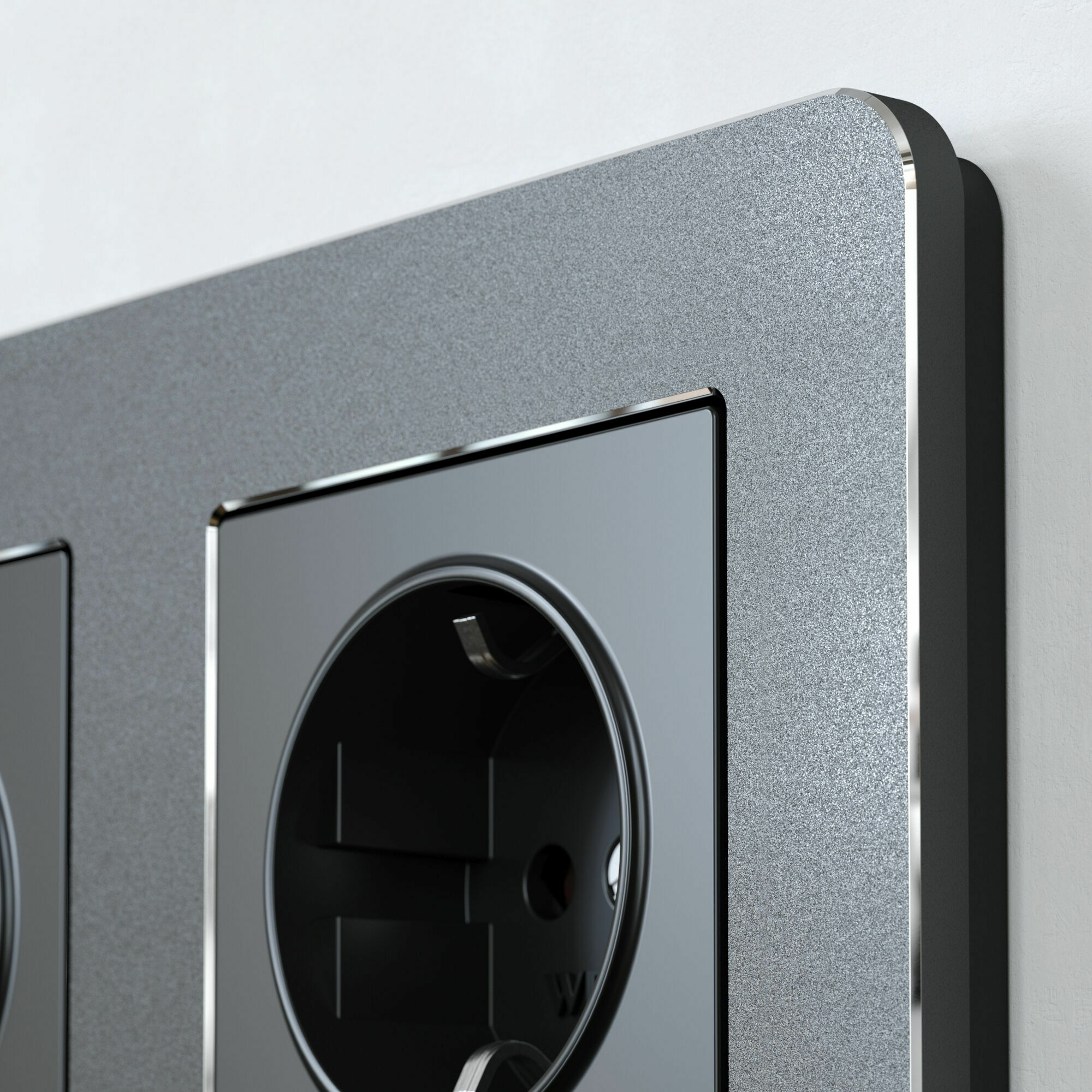 Изображение товара Рамка на 4 поста Platinum чёрный алюминий W0042608 Werkel