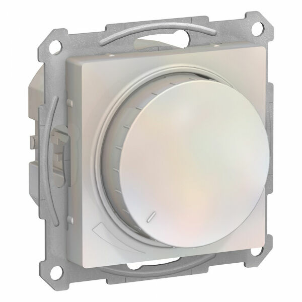 Изображение товара Светорегулятор (диммер) повор-нажим, LED, RC, 400Вт, мех., Жемчуг, ATN000423 Atlas Design Schneider electric