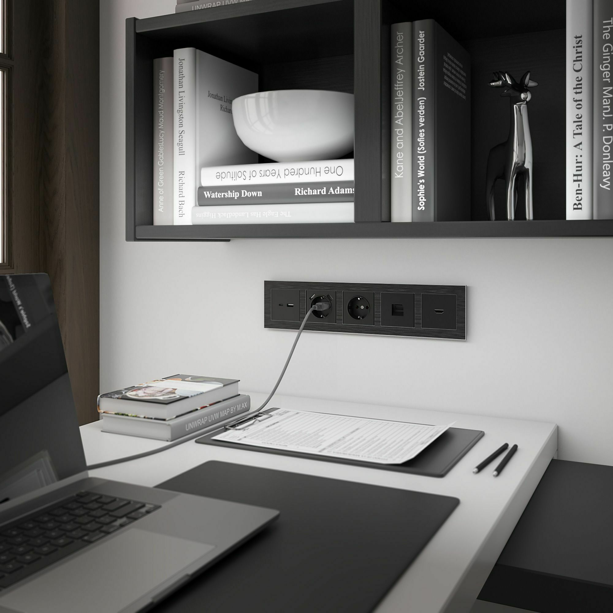 Изображение товара Рамка 5 постов, универсальная, пластик, Белый, ATN000105 Atlas Design Nature Schneider electric
