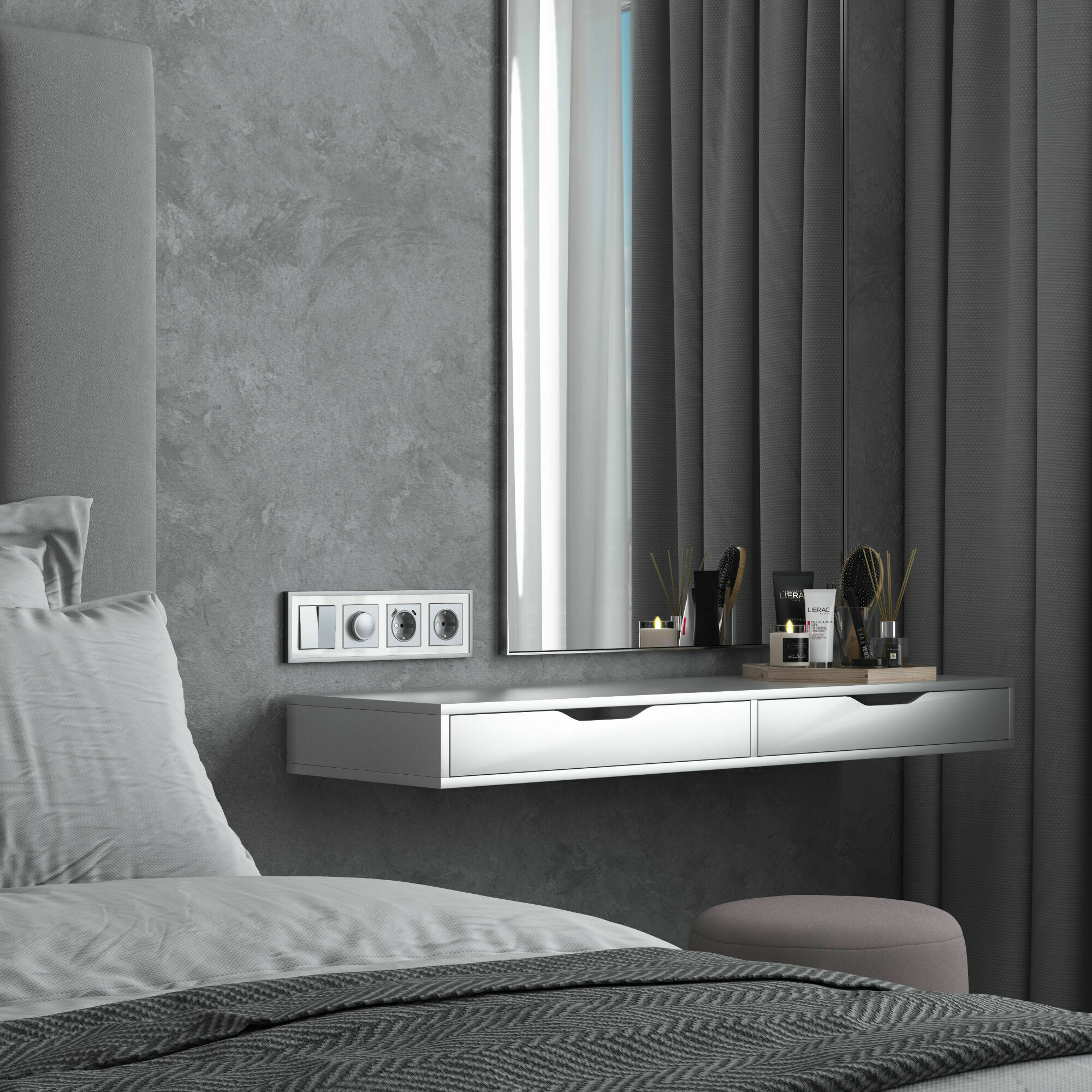 Изображение товара Рамка на 4 поста Baguette (белый/серебро) W0042850 Werkel