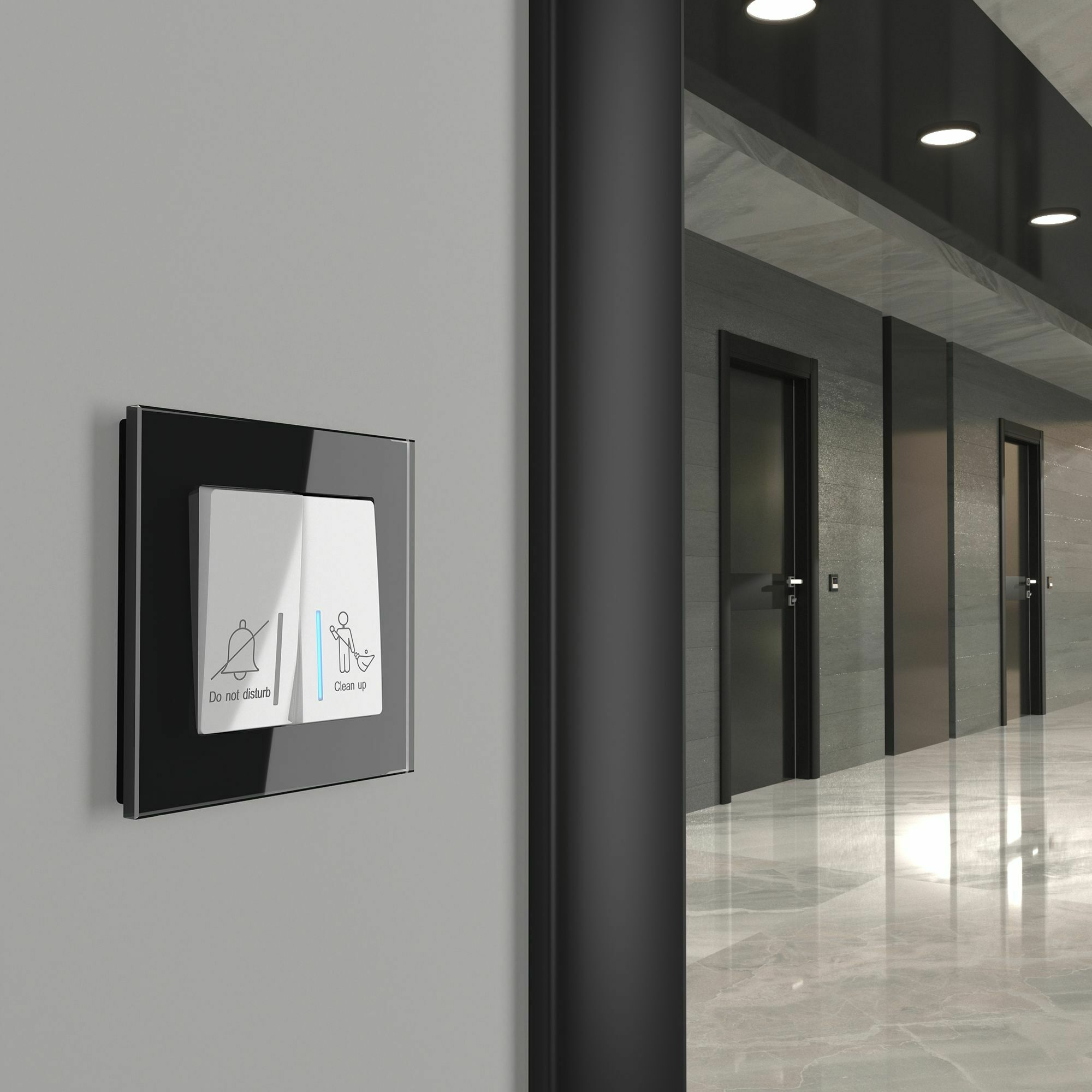 Изображение товара Выключатель двухклавишный для отелей (белый) W1120801 Werkel