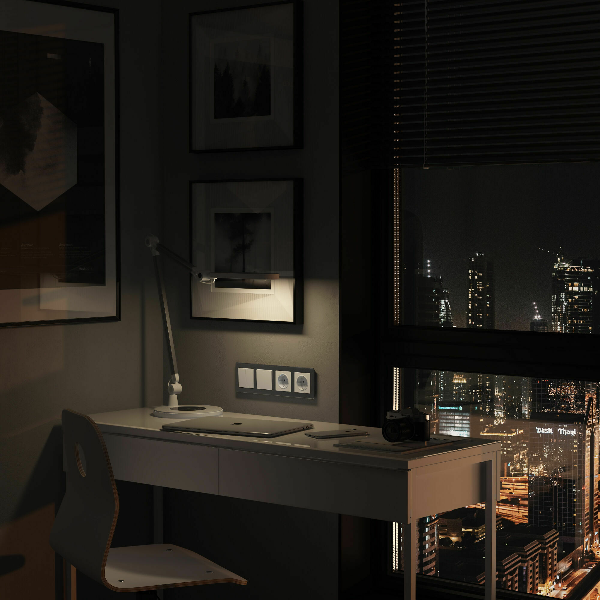 Изображение товара Рамка на 4 поста Acrylic (графит) W0042704 Werkel