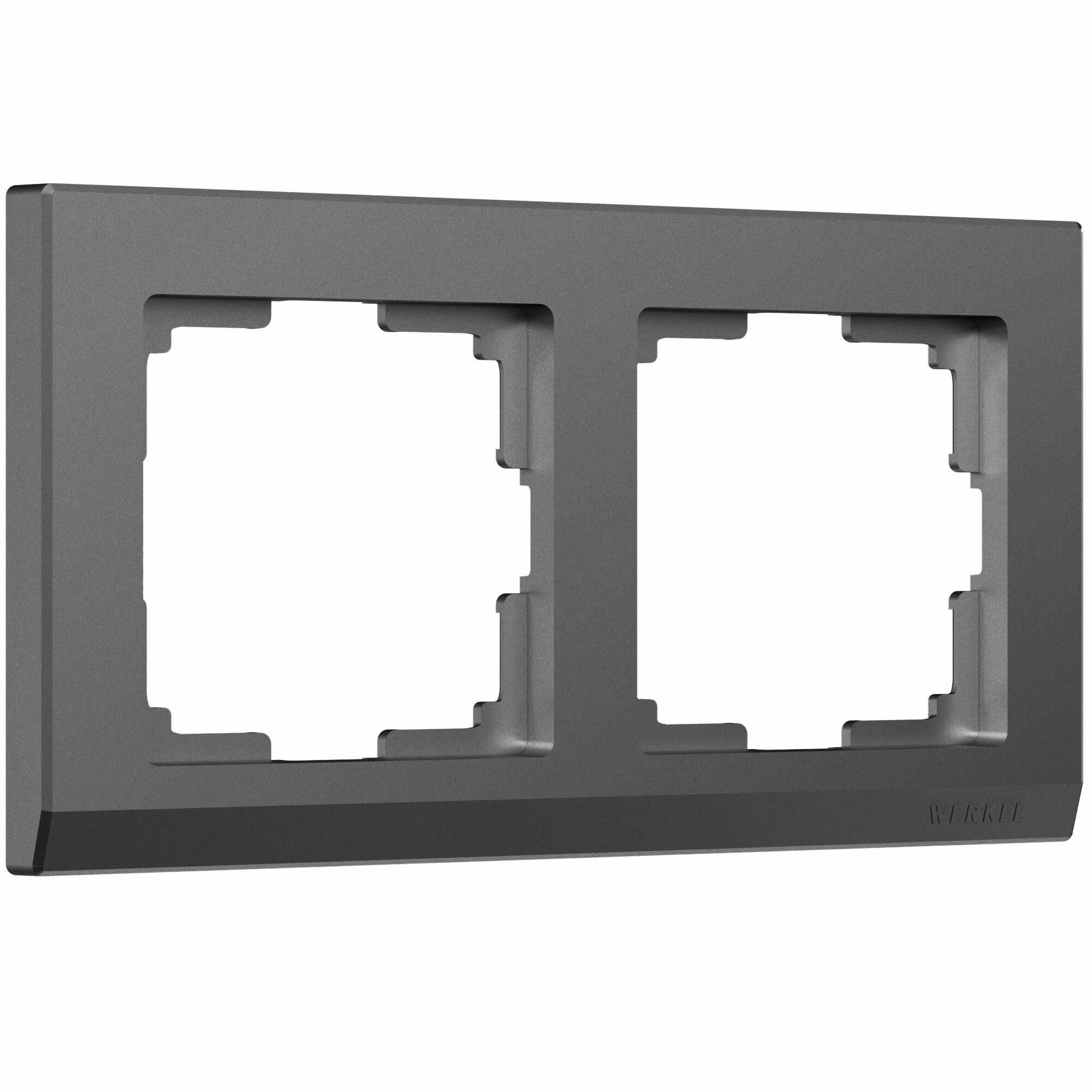 Изображение товара Рамка на 2 поста Stark (графит матовый) W0021864 Werkel
