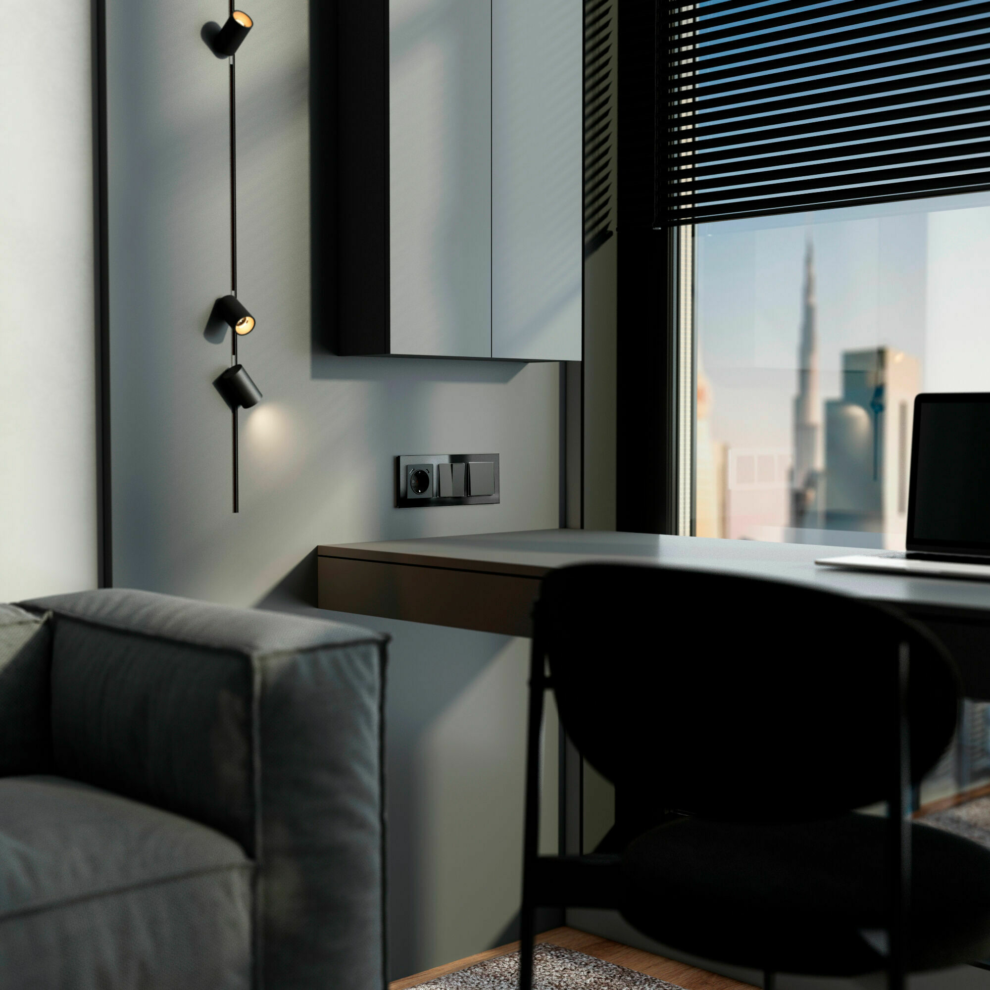 Изображение товара Рамка на 3 поста Favorit (чёрный) W0031108 Werkel