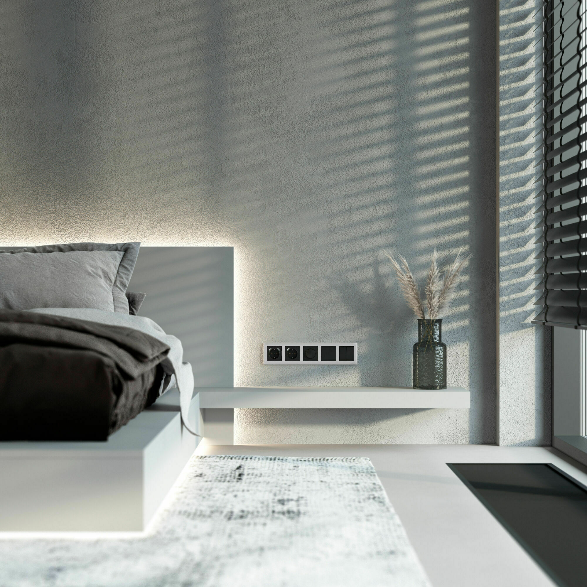 Изображение товара W0051806/ Рамка на 5 постов Stark (серебряный) Werkel