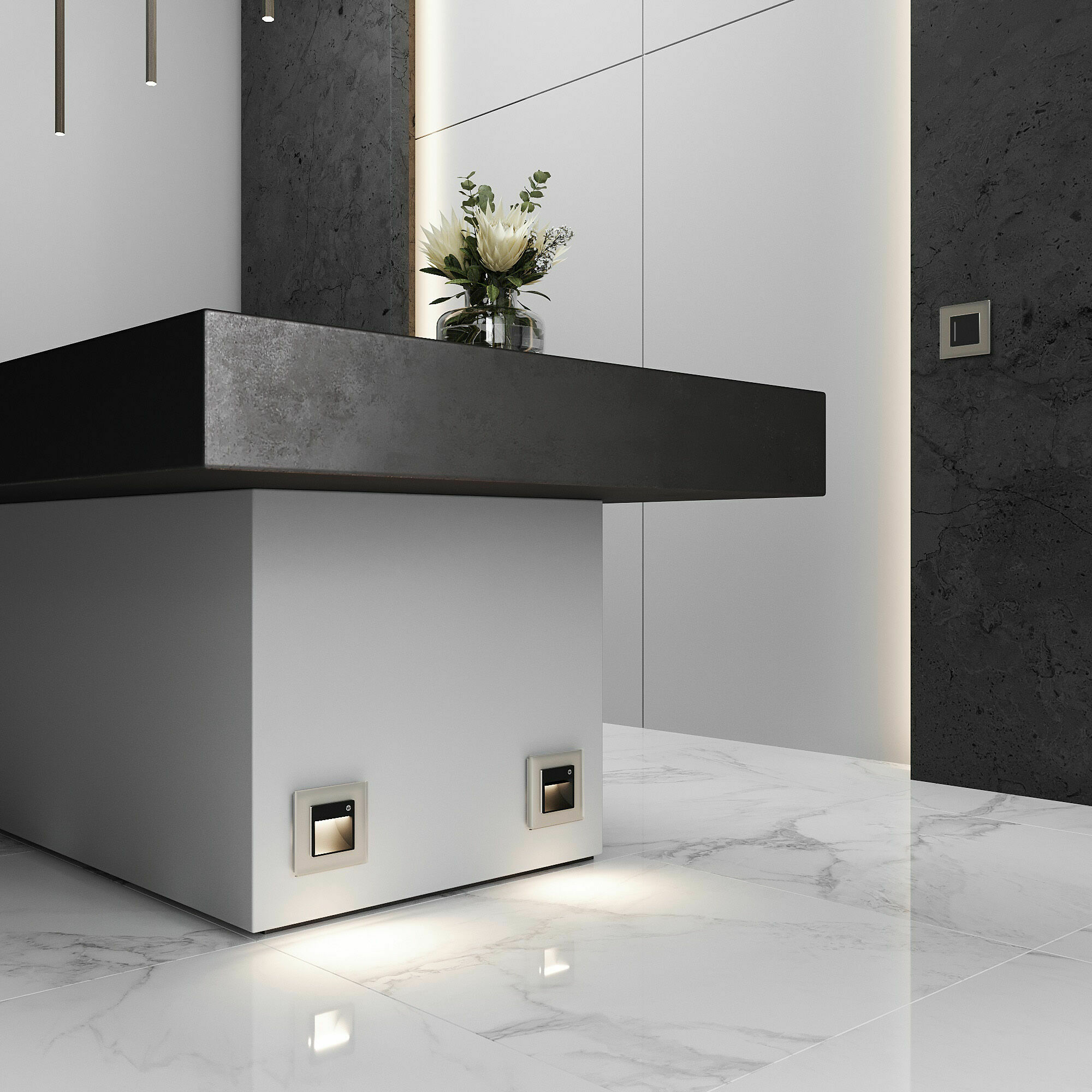 Изображение товара Рамка на 1 пост Senso (дымчатый, стекло soft-touch) W0013117 Werkel