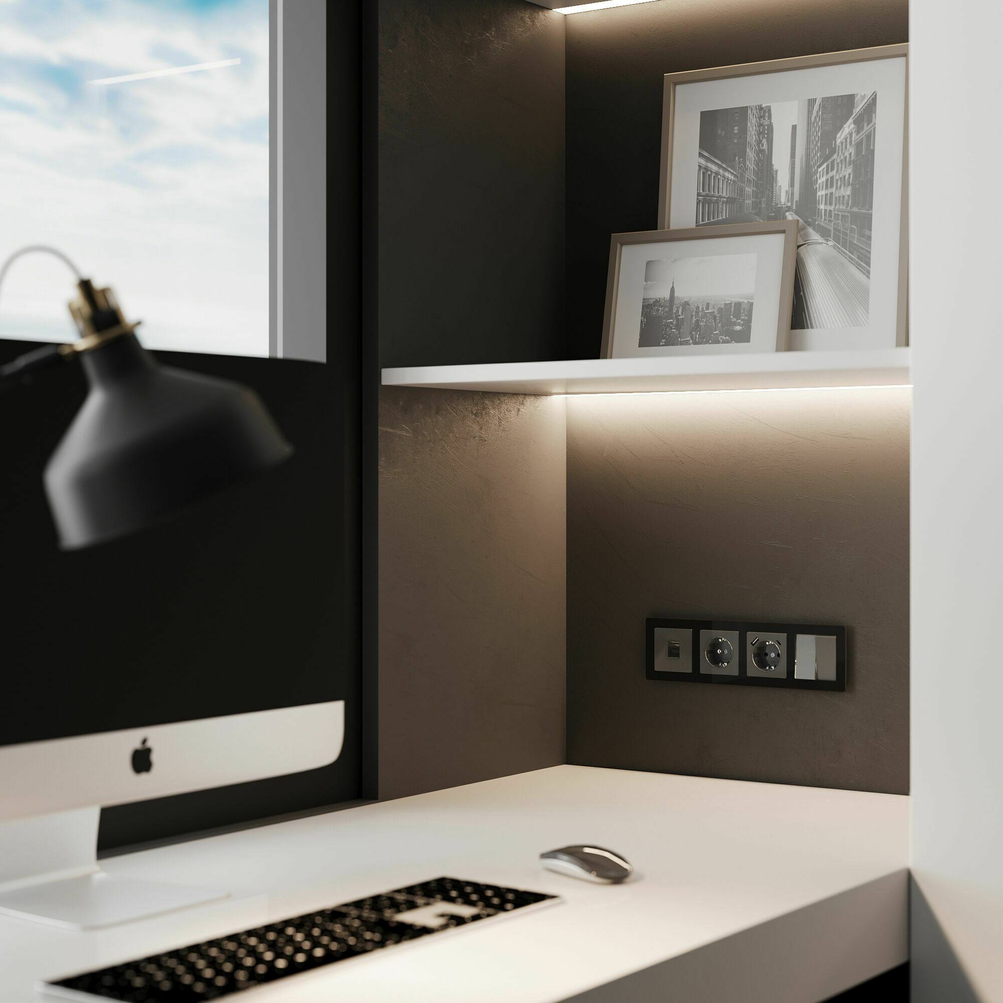 Изображение товара Розетка компьютерная, Ethernet RJ-45, cat.5e (графит акрил) W1181044 Werkel