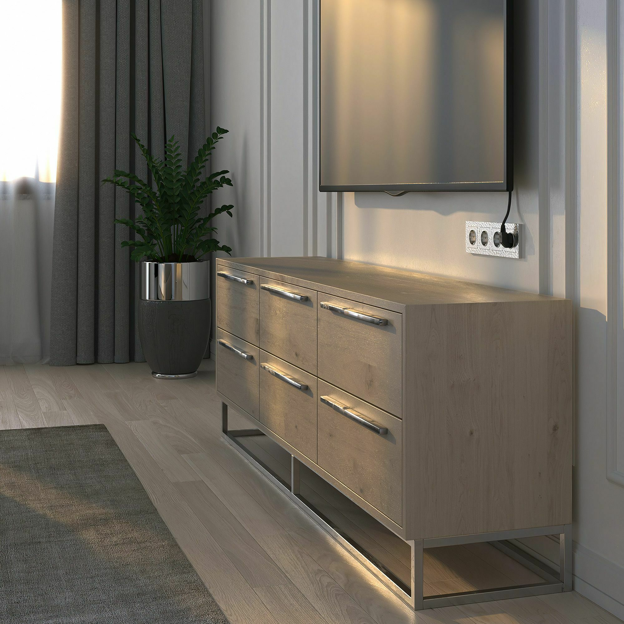 Изображение товара W0042406/ Рамка на 4 поста Hammer (серебряный) Werkel