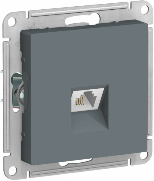 Изображение товара Розетка телефонная RJ-11, RJ11, механизм, Грифель, ATN000781 Atlas Design Schneider electric