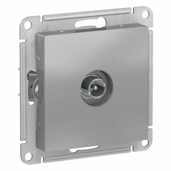 Изображение товара Розетка TV проходная 4DB, механизм,  Алюминий, ATN000392 Atlas Design Schneider electric